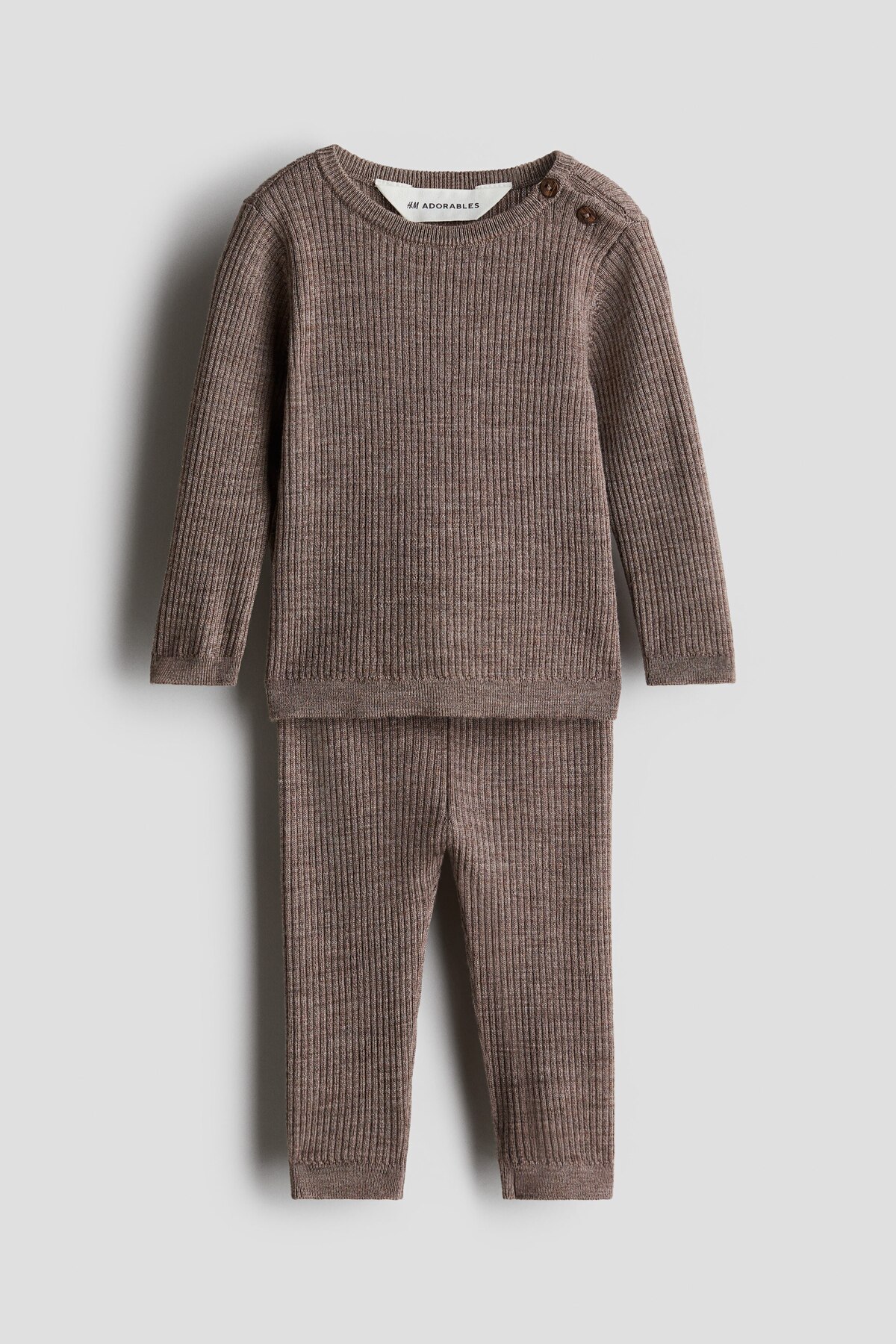 ست دو تکه پشم مرینوس اچ اند ام ست نوزادی H&M