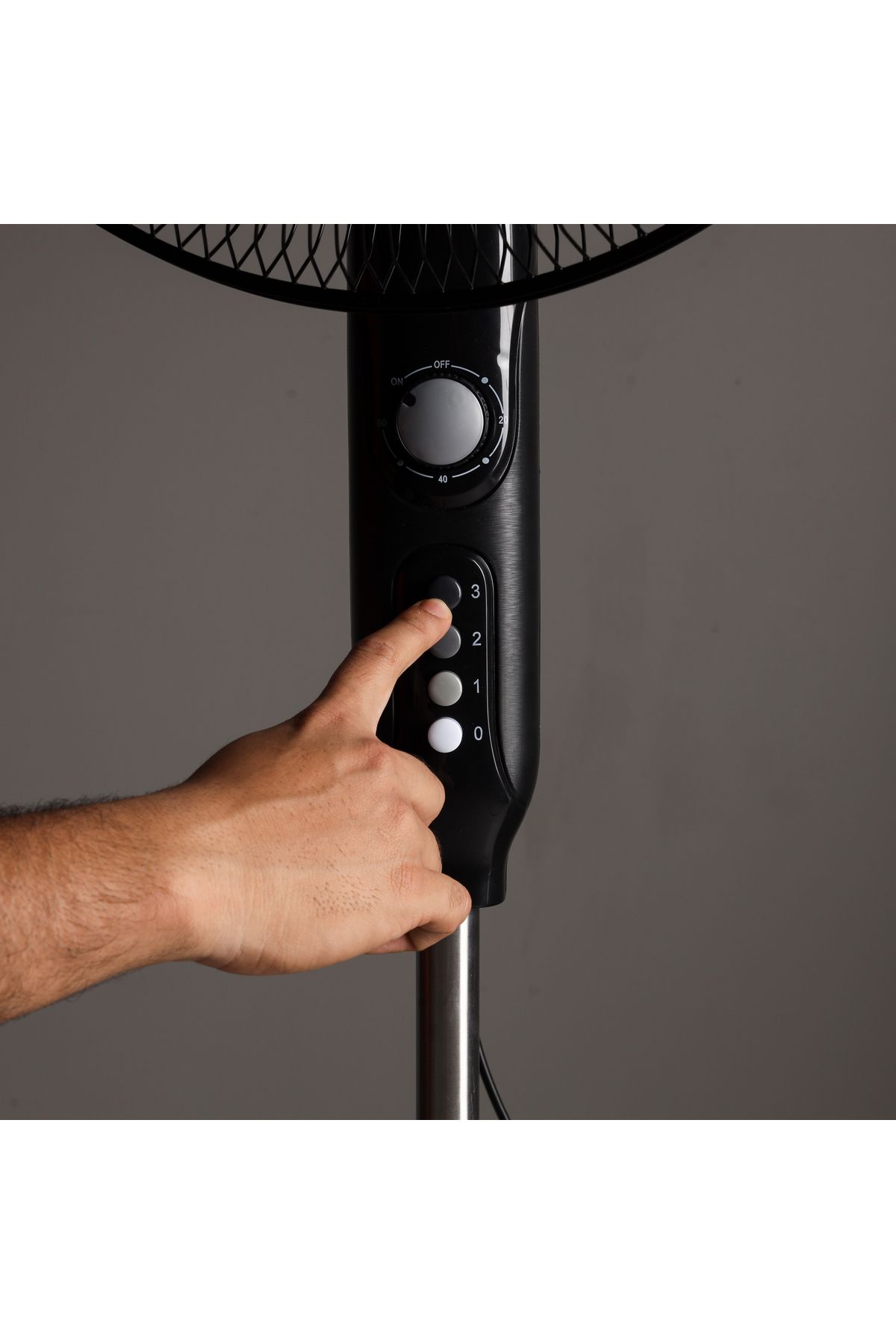 KRYPTON-16" Pedestal Fan – 3-speed, 5-blade Design, 60w Motor, 60-min Timer, Anti-rust Body 5