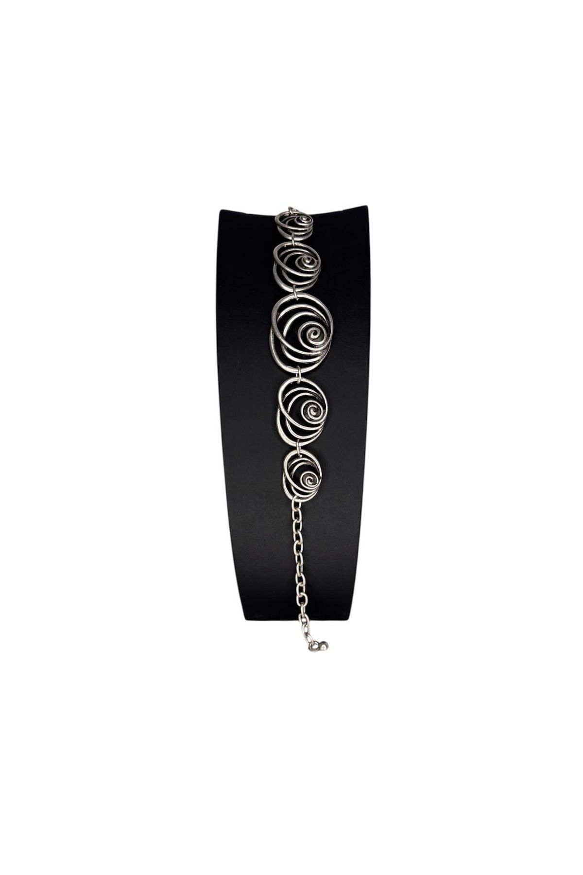 Smyrna Bileklik, Gümüş Kaplamalı, Ayarlanabilir, Unisex Bileklik ( Sarmal )