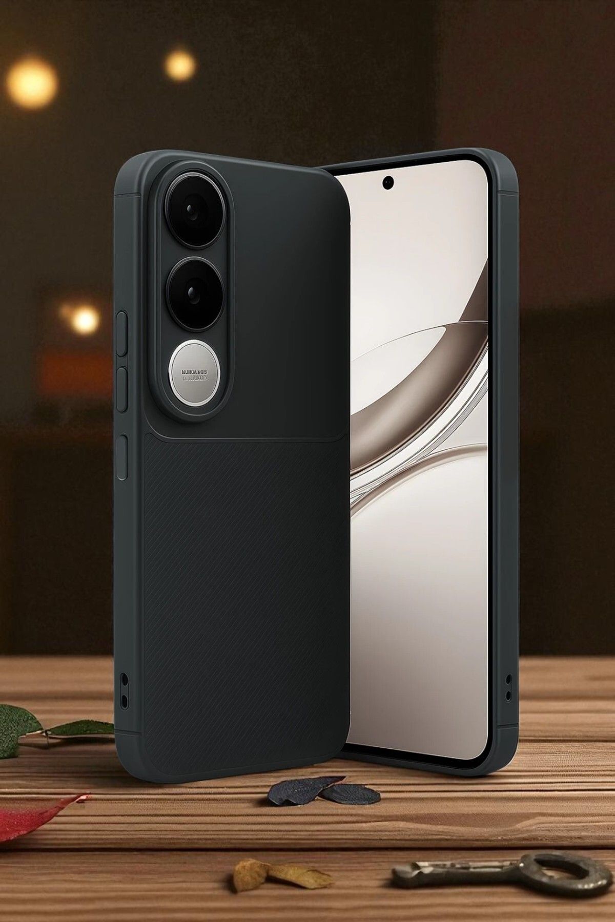 AKSEFİZZ Vivo V50 Lite 4G Uyumlu Kılıf Benzersiz Dokulu Yüksek Tutuş Sağlayan Mat Elit Kapak