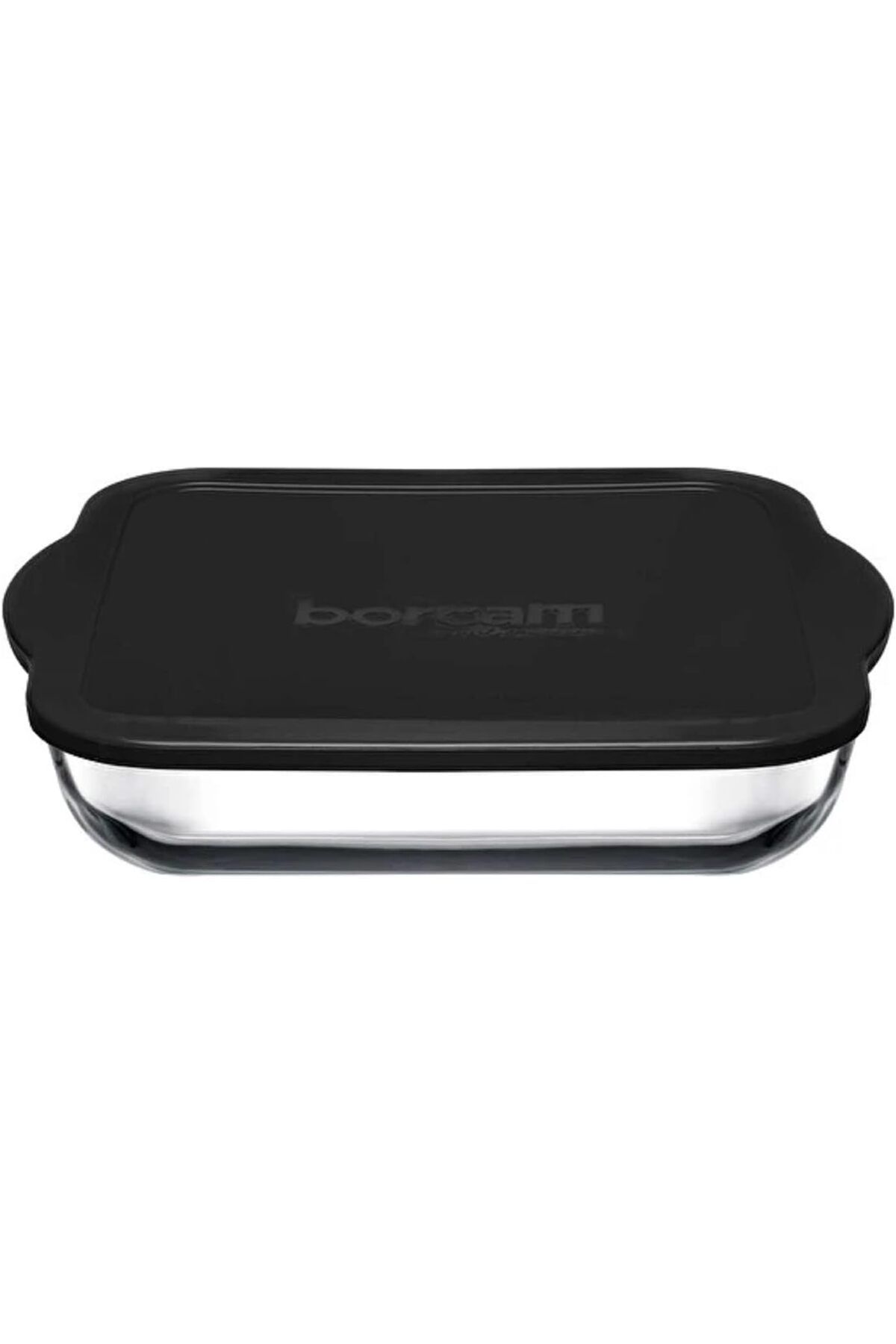 Mena Rise BlackShop Borcam Fırın Tepsileri 3200cc Plastik Kapak Siyah Kapak, 59024, Şeffaf 1064272