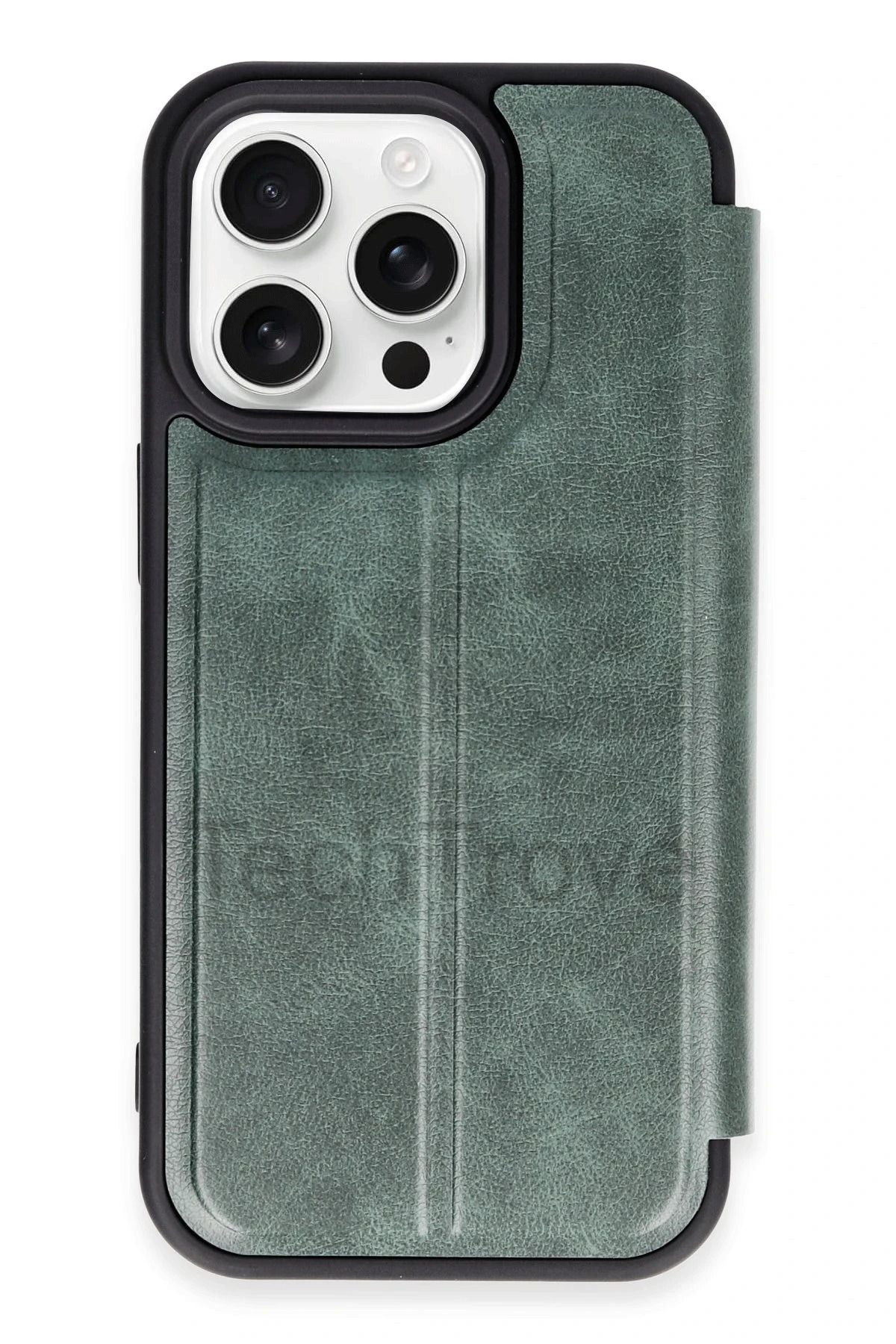 TechTrove iPhone 14 Pro Max Kılıf Kamera Korumalı İçi Kadife İnce Yapılı Kapaklı Standlı Kartlıklı Deri Kapak