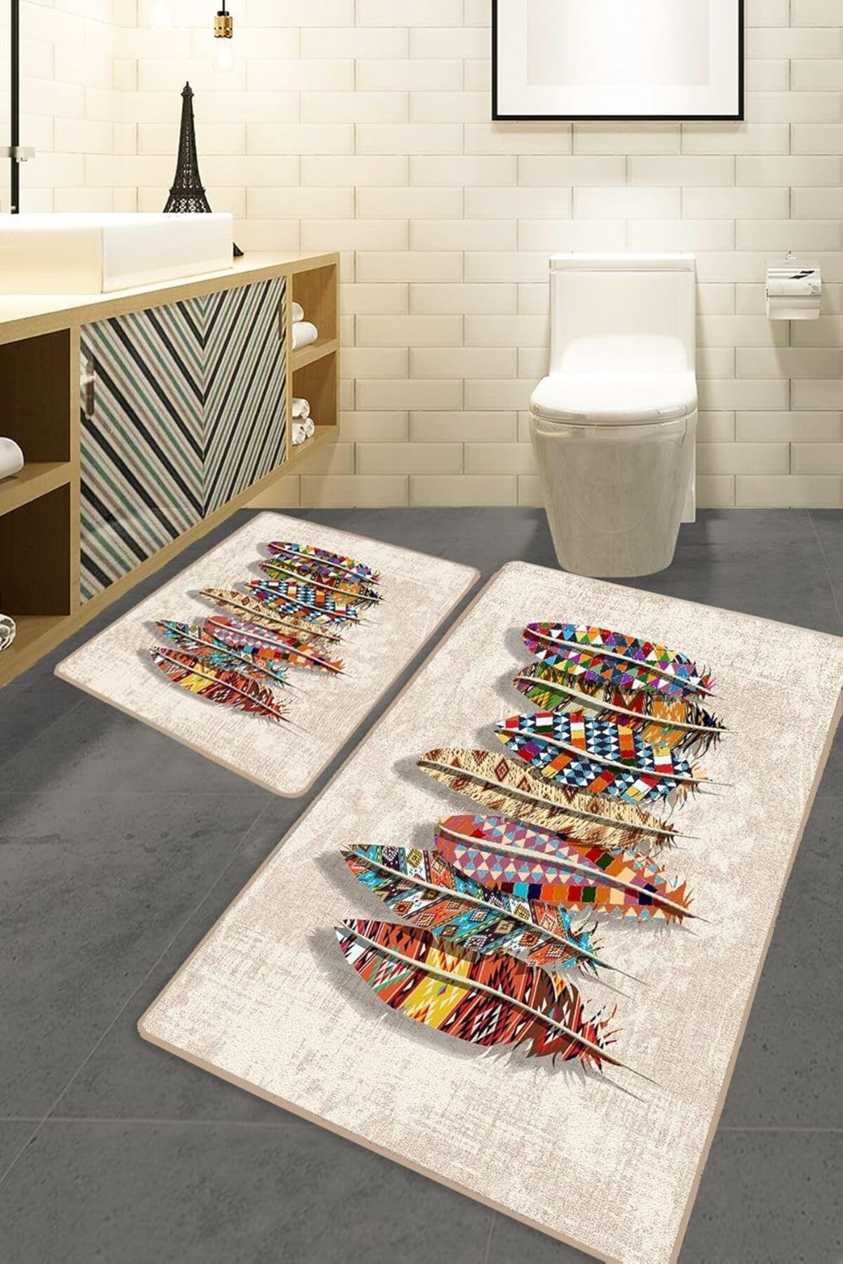 Mena Rise BlackShop Rovny 2li Set Banyo Halısı Djt 1064272