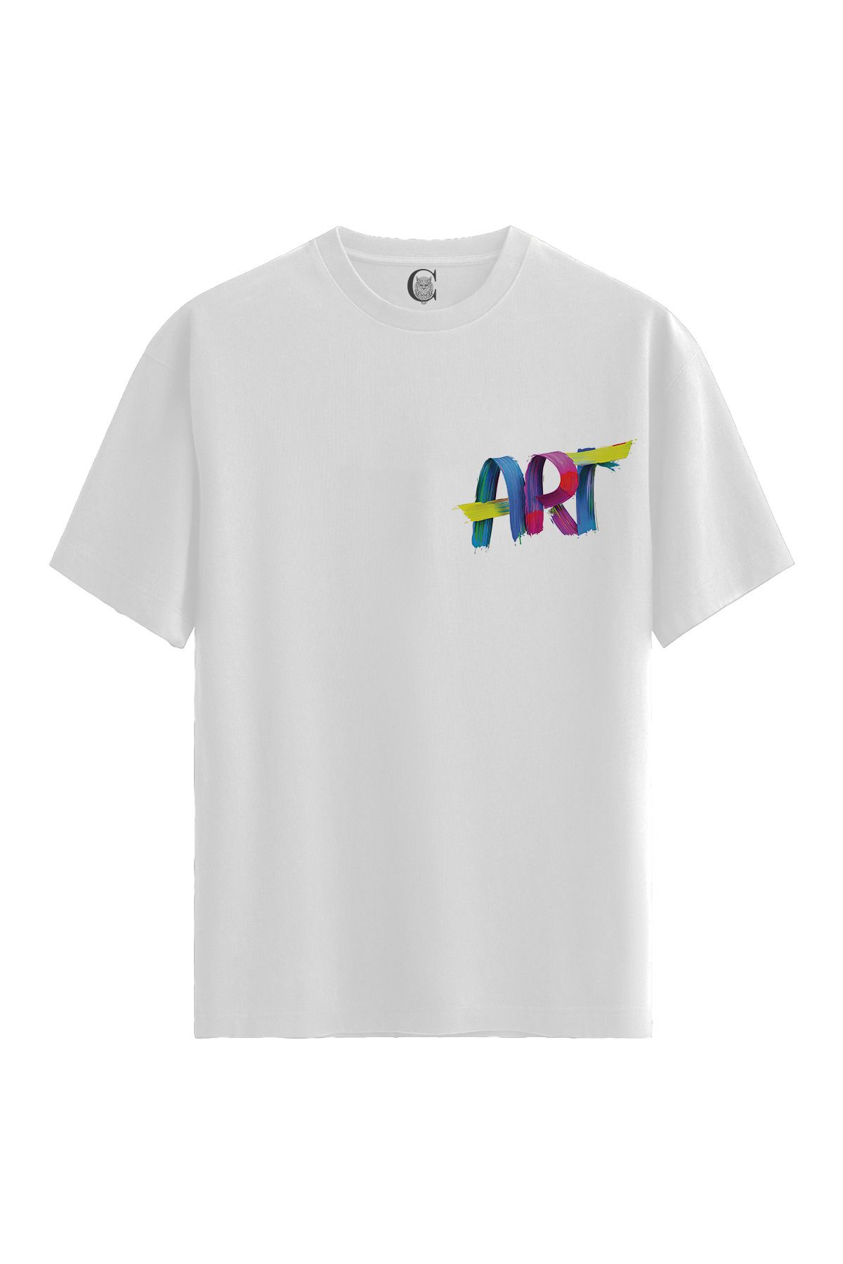 Color Luxe Pure Art - %100 Pamuklu Erkek Beyaz Tişört - Premium Quality