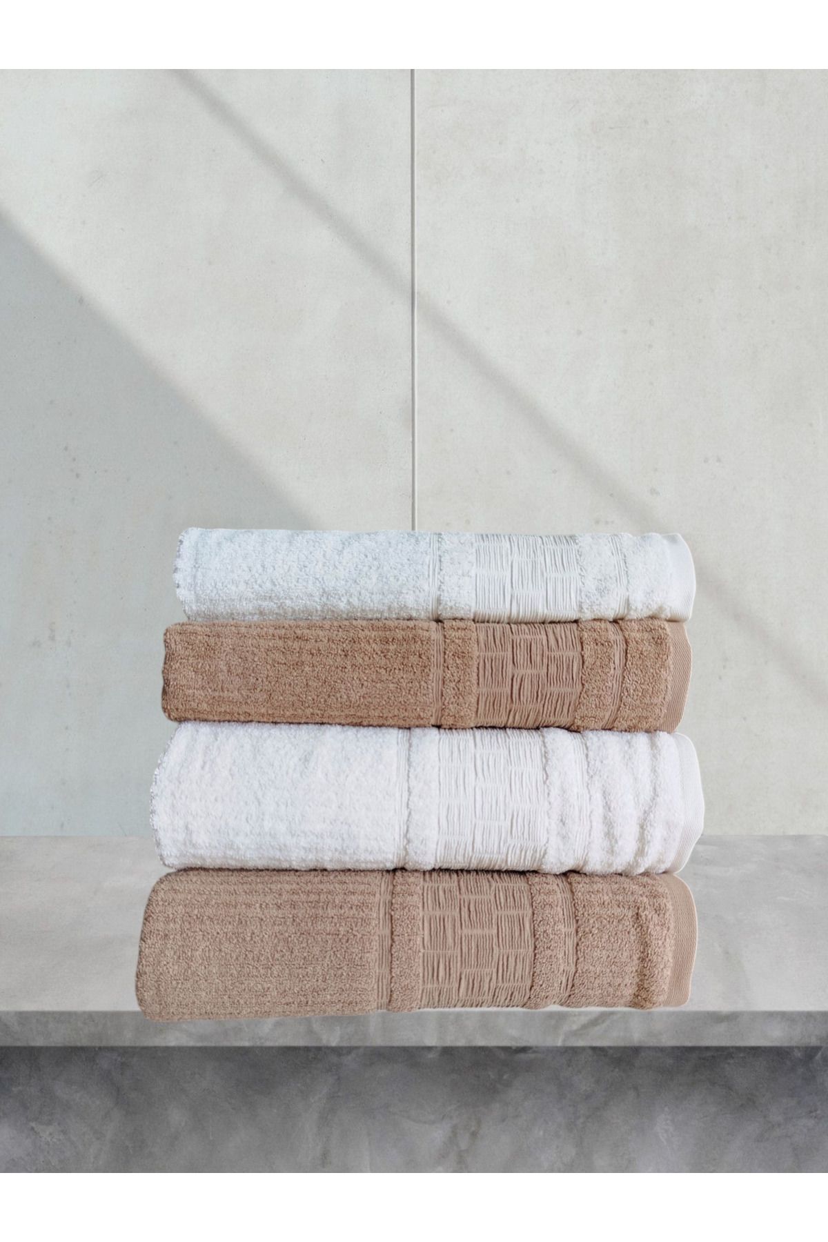 Fiesta Luxury Kare Bürümcük 2 adet 50x90 cm ve 2 adet 90x150 cm Kutulu Hamam Takımı