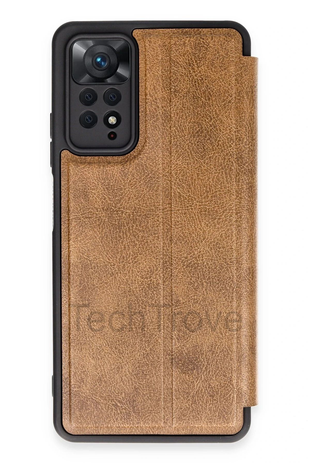 TechTrove Redmi Note 11 Pro Kılıf Kamera Korumalı İçi Kadife İnce Yapılı Kapaklı Kartlıklı Deri Kapak