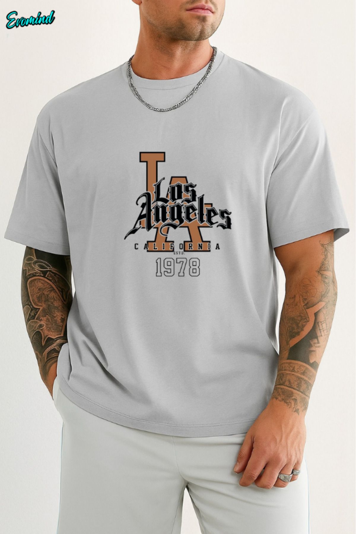 Evomind Los Angeles Baskılı Unisex T-shirt