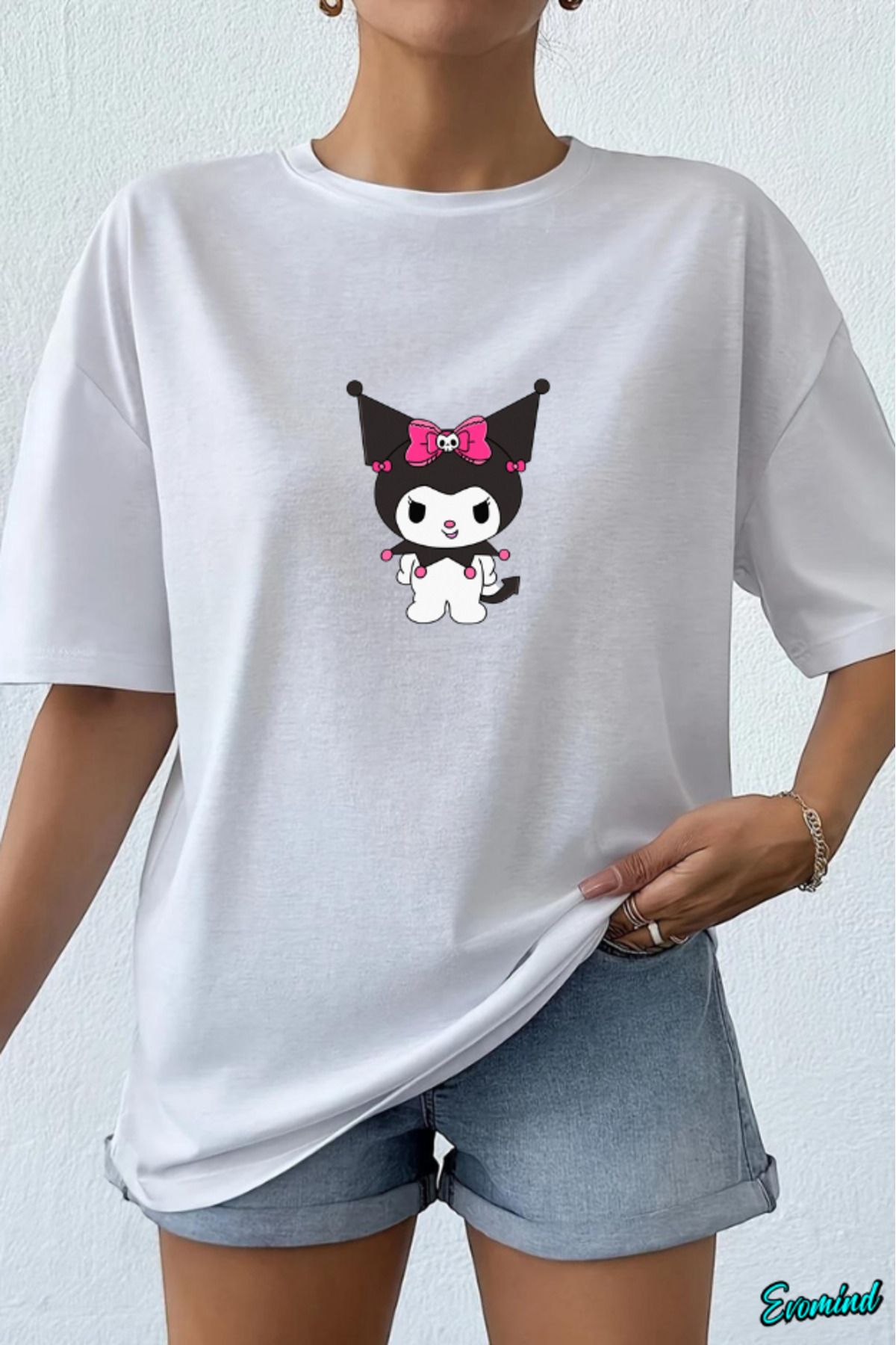 Evomind Çizgi Karakter Baskılı Unisex T-shirt