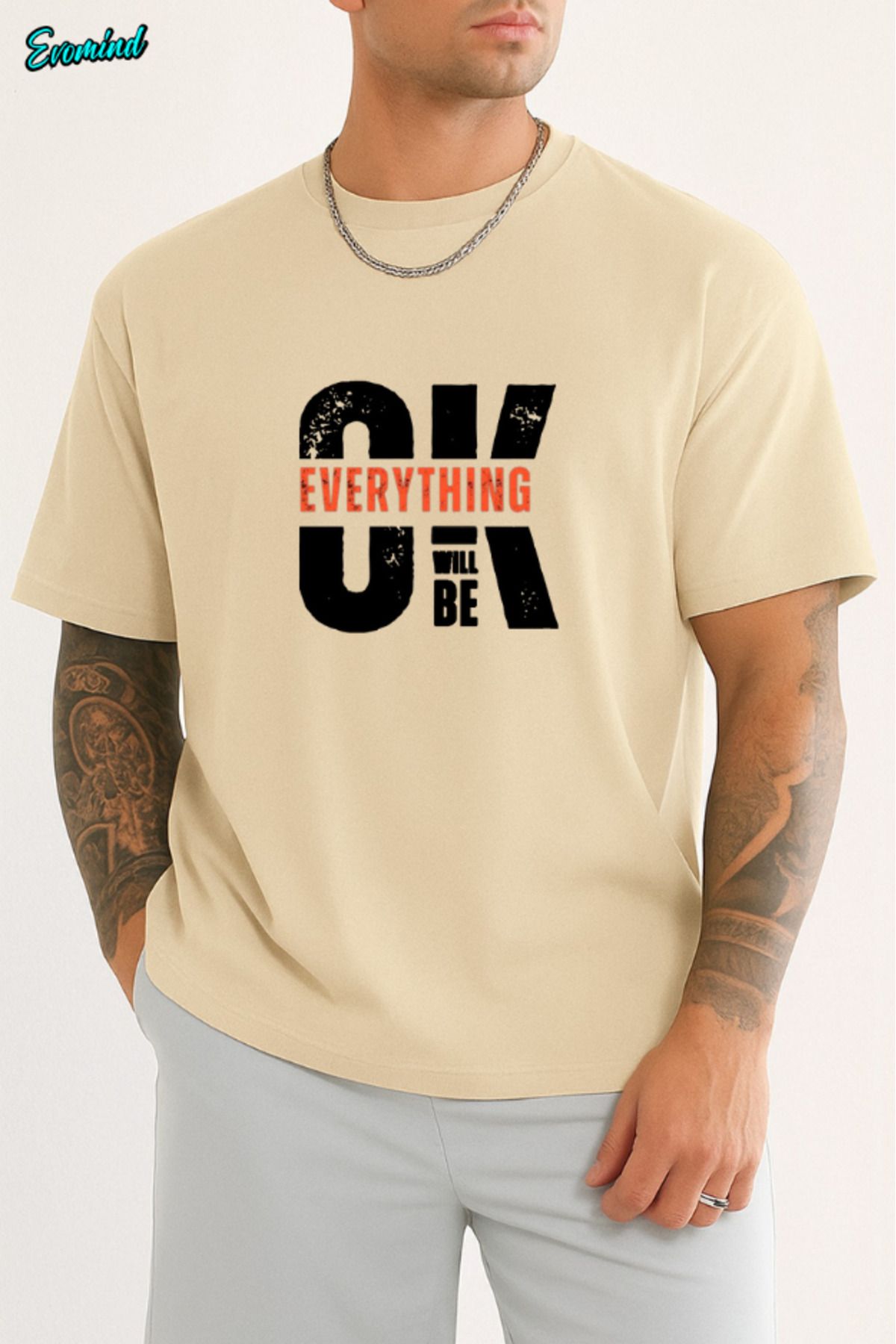 Evomind Ok Baskılı Unisex T-shirt