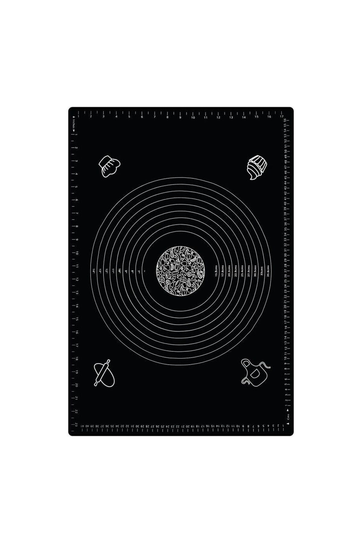 Bay Home Hamur Matı Silikon 45x64 Büyük Boy (Siyah Renk)