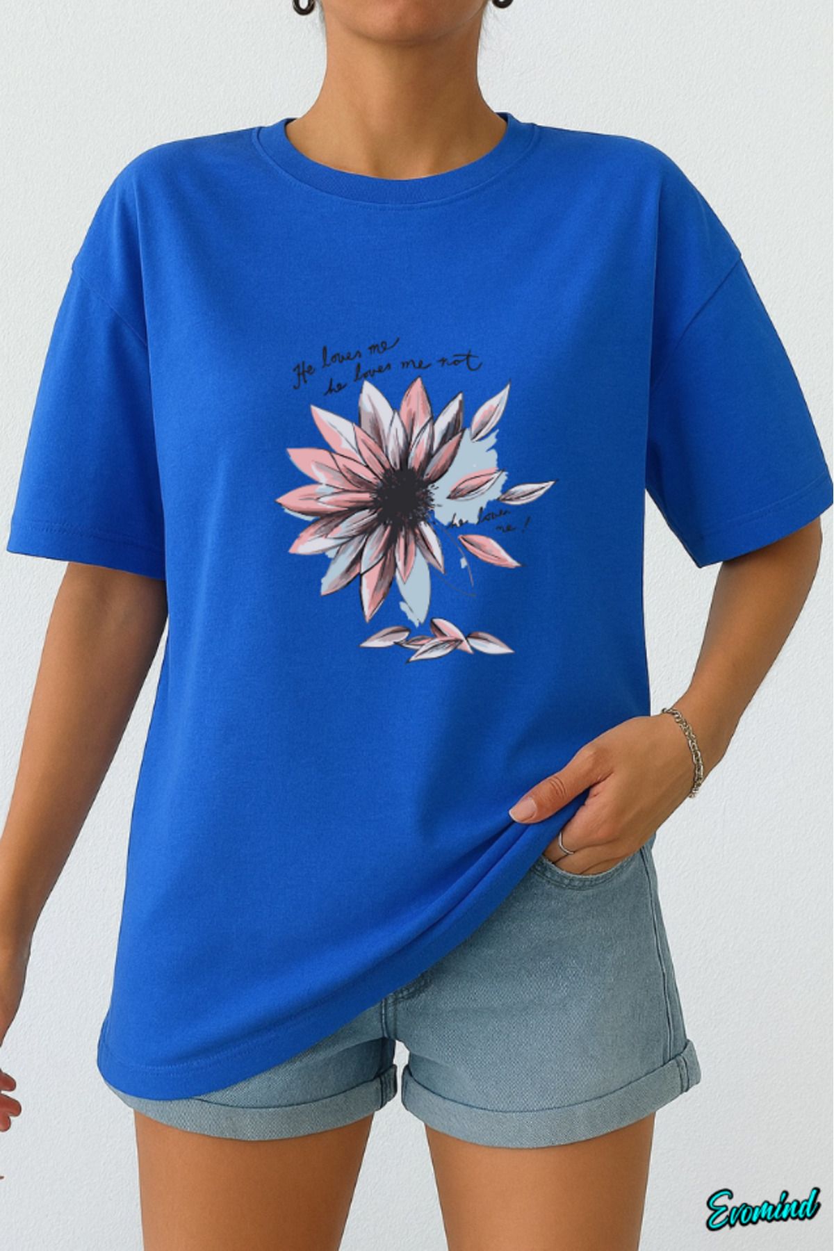 Evomind Papatya Baskılı Unisex T-shirt