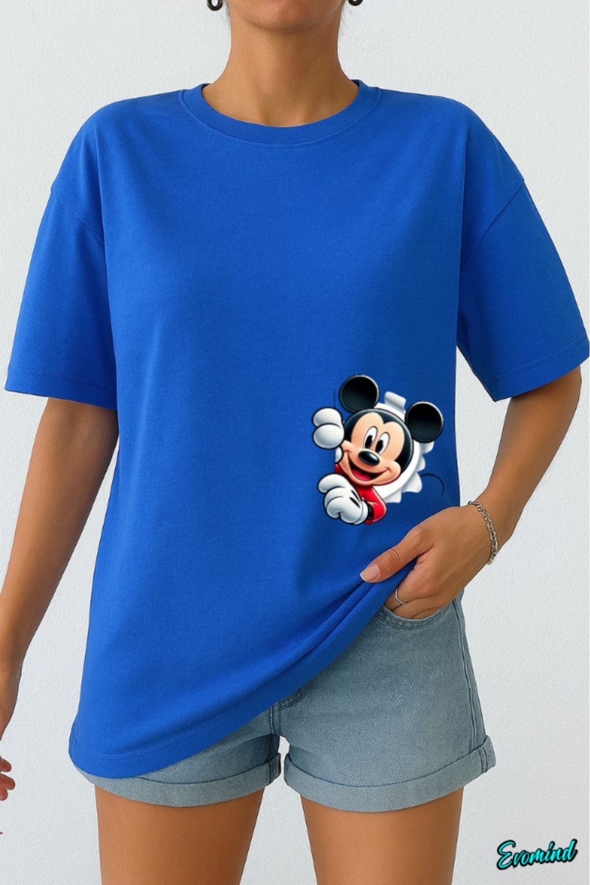 Evomind Çizgi Karakter Baskılı Unisex T-shirt
