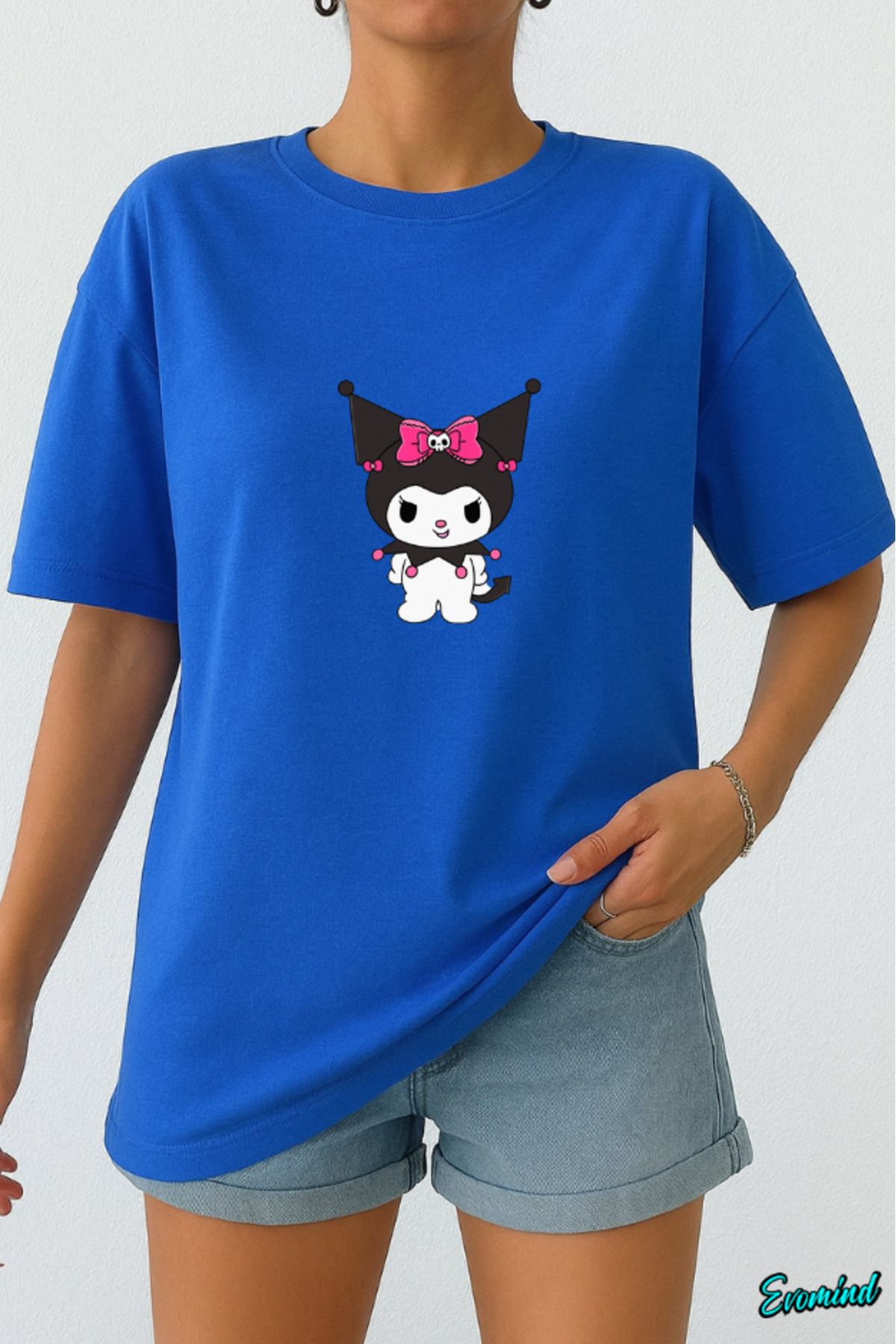 Evomind Çizgi Karakter Baskılı Unisex T-shirt