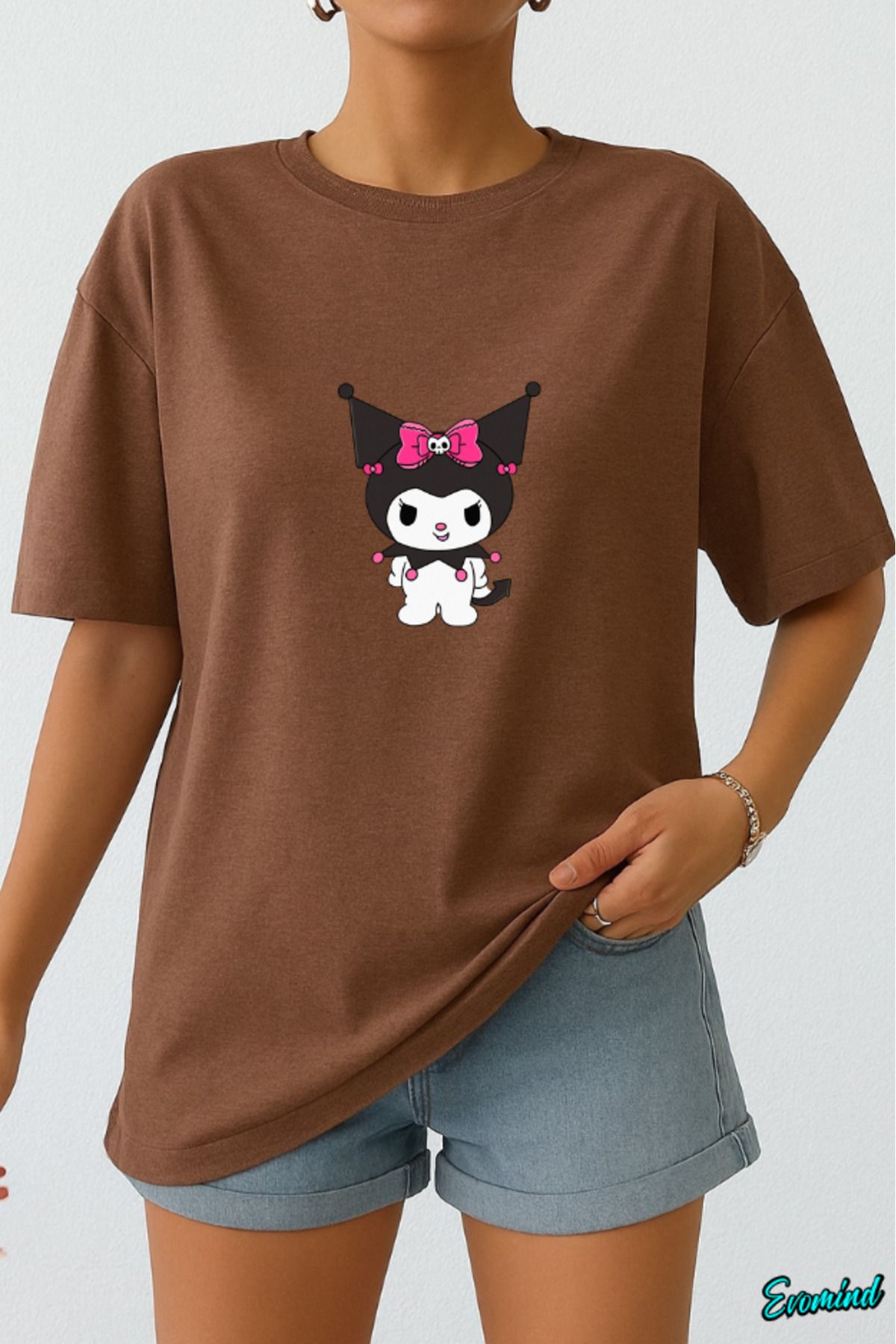 Evomind Çizgi Karakter Baskılı Unisex T-shirt