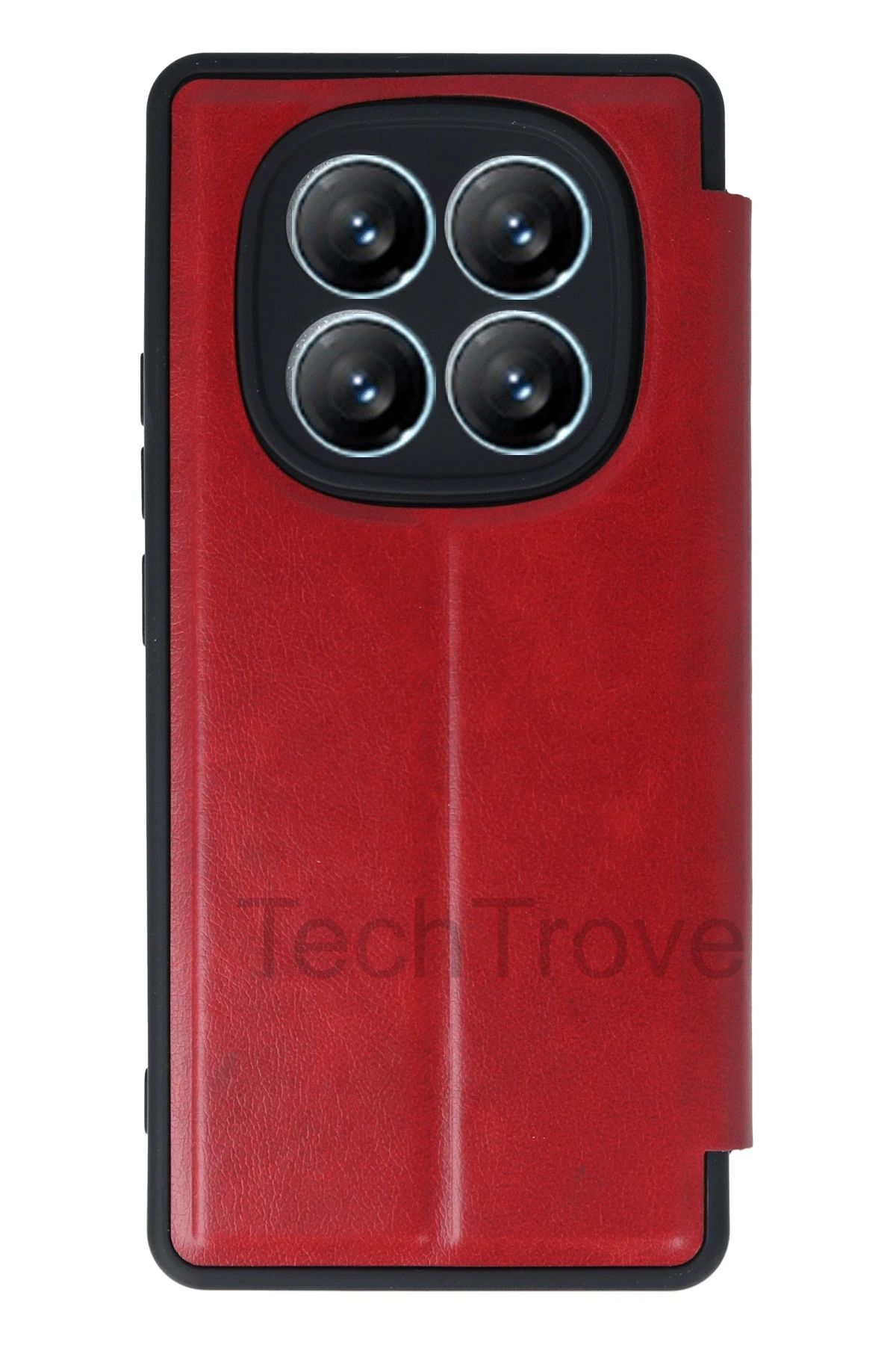 TechTrove Redmi Note 14 Pro 4G Kılıf Kamera Korumalı İçi Kadife İnce Yapılı Kapaklı Kartlıklı Deri Kapak