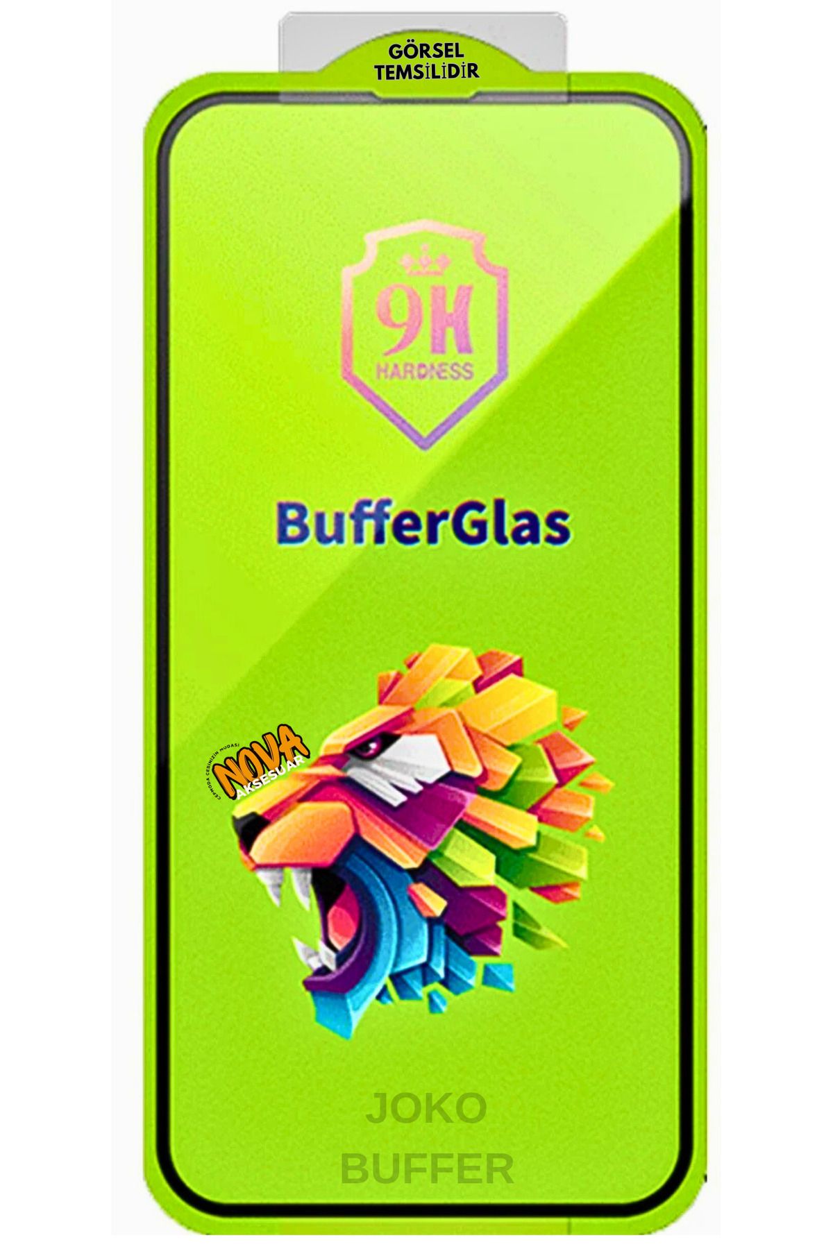 cepmoda iPhonE 16 PRO | JOKO BUFFER Tam Kaplayan Premium Kalite Kırılmaz Cam Ekran Koruyucu A+