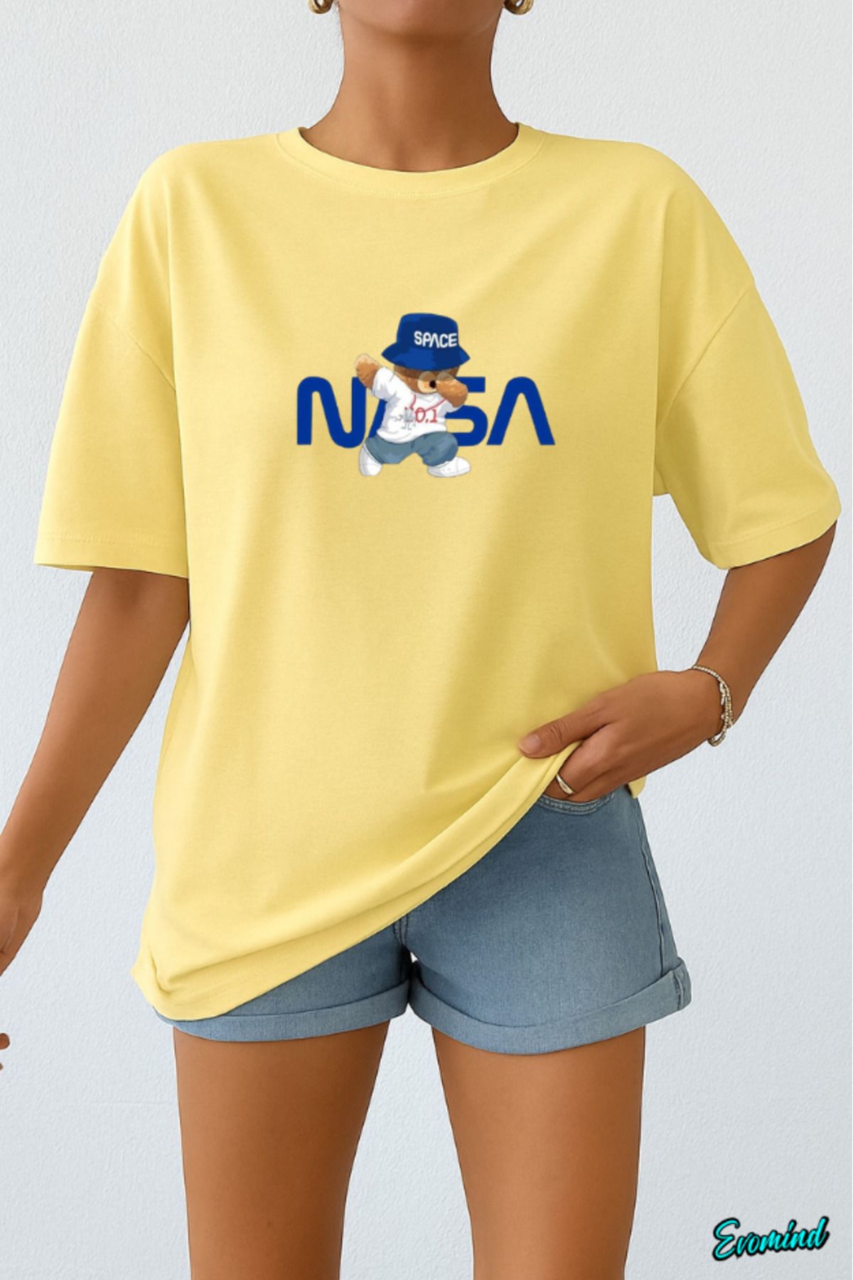 Evomind Nasa Baskılı Unisex T-shirt