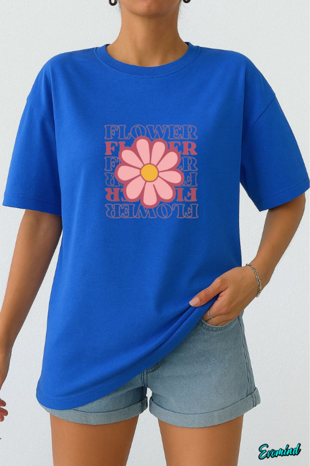 Evomind Flower Baskılı Unisex T-shirt