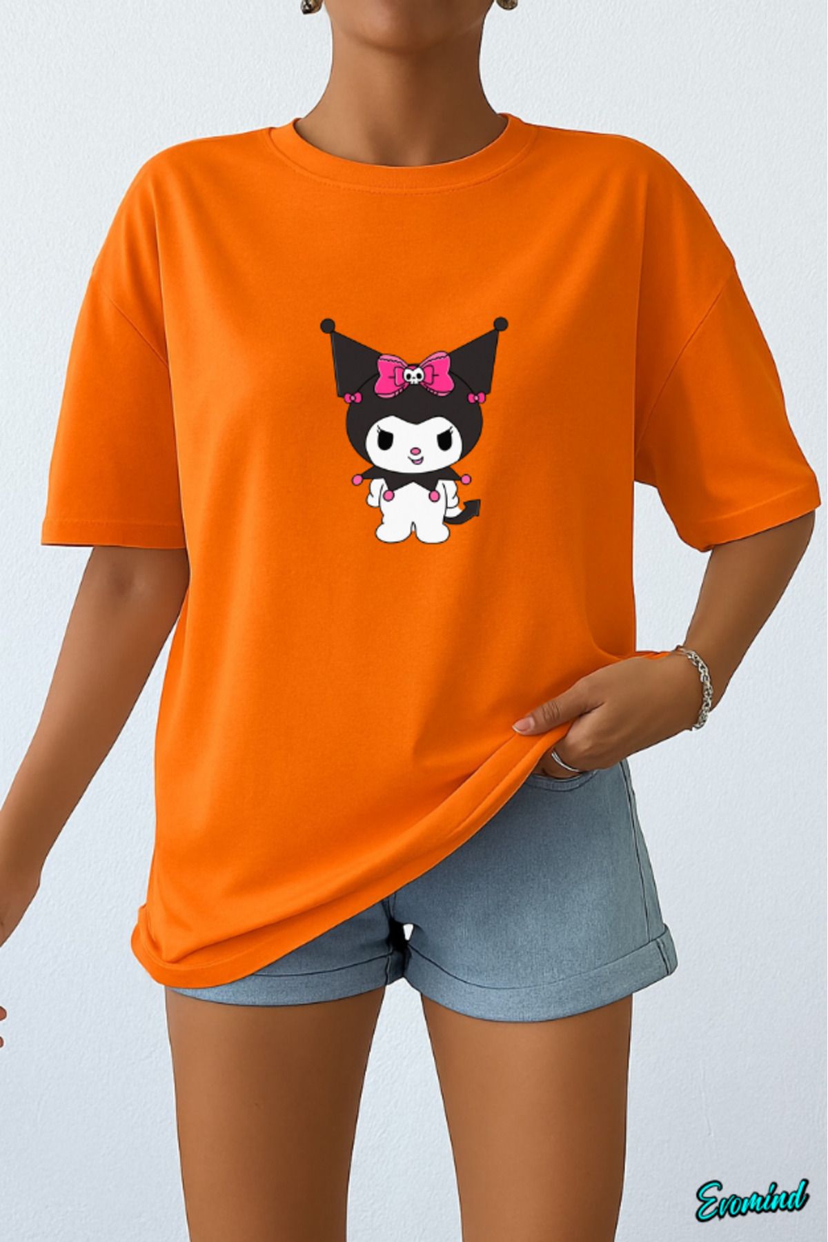 Evomind Çizgi Karakter Baskılı Unisex T-shirt