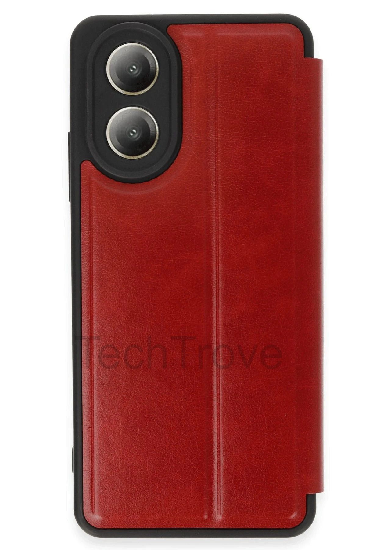 TechTrove Oppo A38 Kılıf Kamera Korumalı İçi Kadife İnce Yapılı Kapaklı Standlı Kartlıklı Deri Kapak