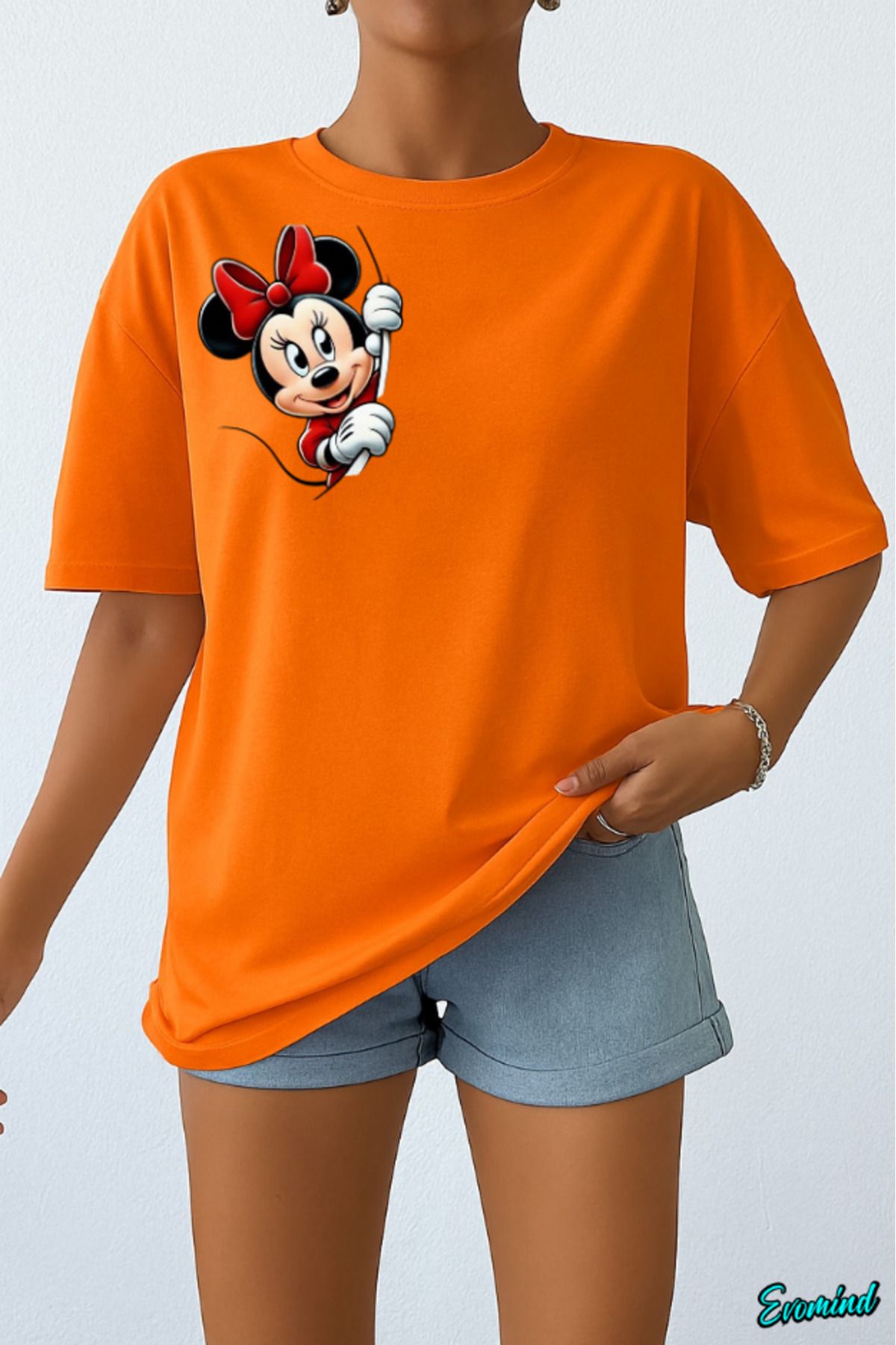 Evomind Çizgi Karakter Baskılı Unisex T-shirt