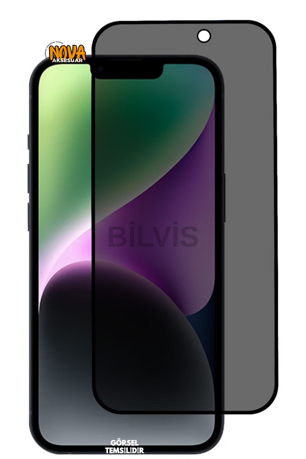 cepmoda iPhonE 13 PRO | HAYALET CAM - Premium Bilvis ESD Privacy Glass Ekran Koruyucu A+