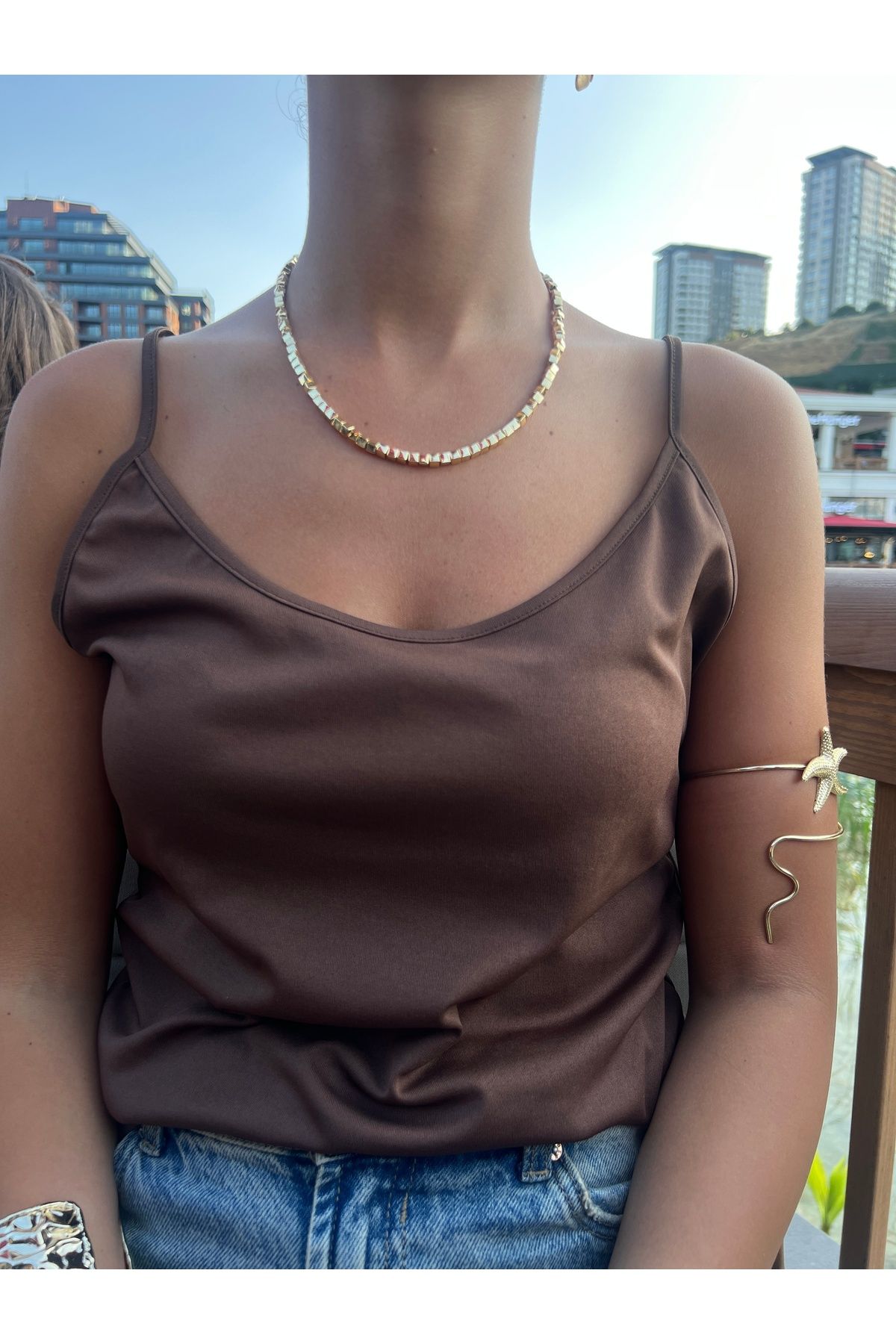 shop Gold Döküm Zamak Minimal Kolye