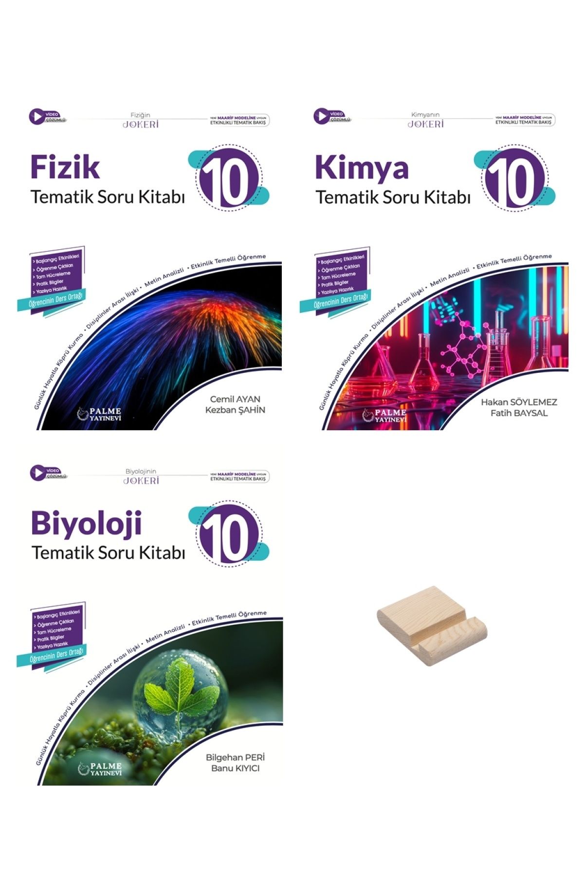 Palme Yayınevi 10. Sınıf Joker Fizik Kimya ve Biyoloji 3lü Tematik Soru Bankası