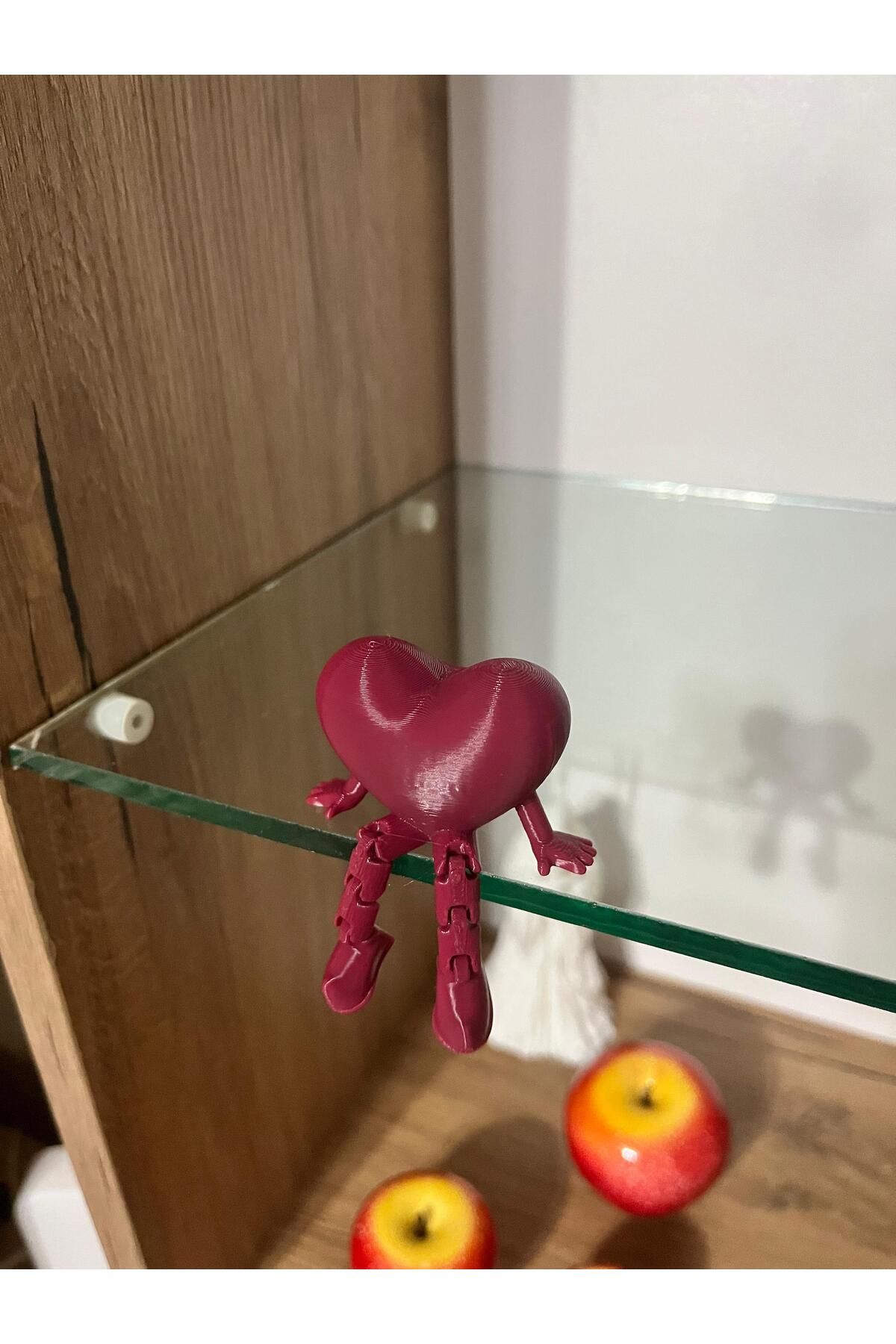 MedSan3D Dekarasyon Hareketli Kalp - Bordo