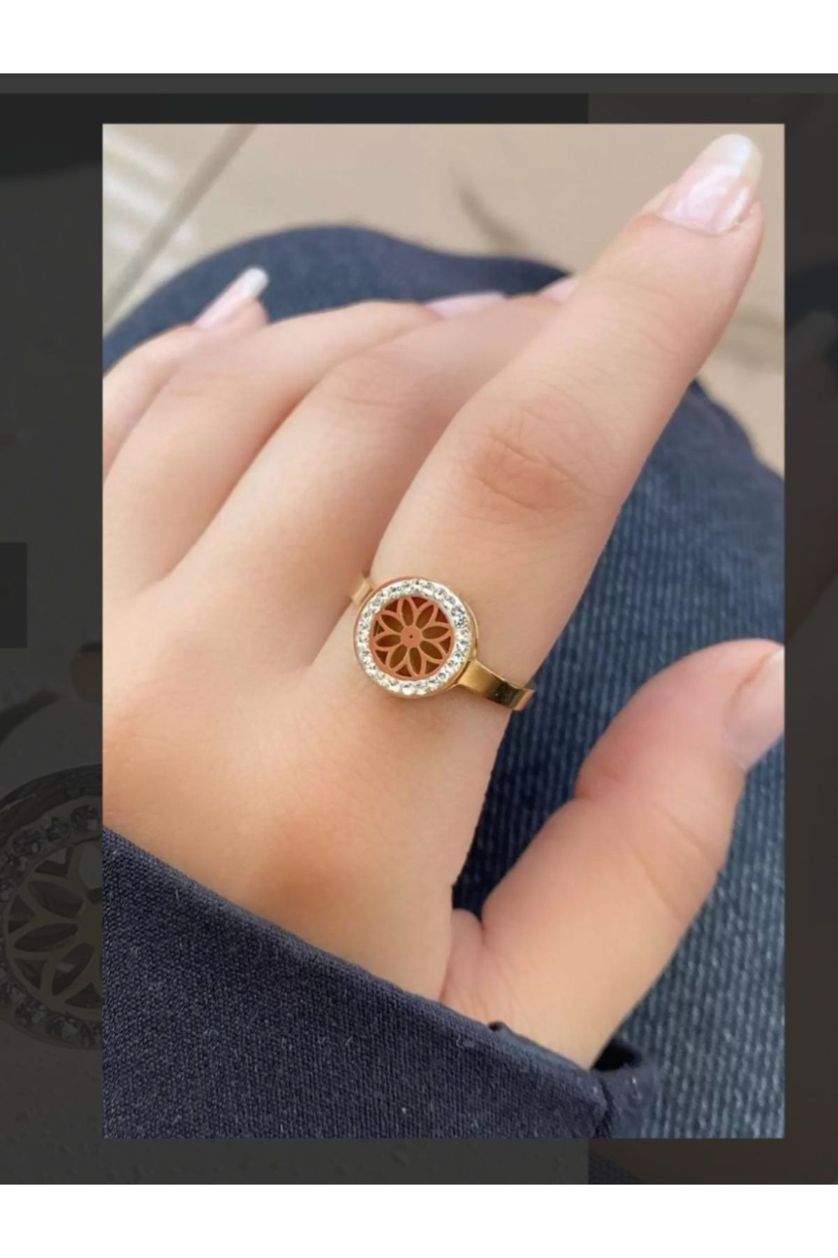 Jewerly Çelik yuvarlak ayarlanabilir yüzük