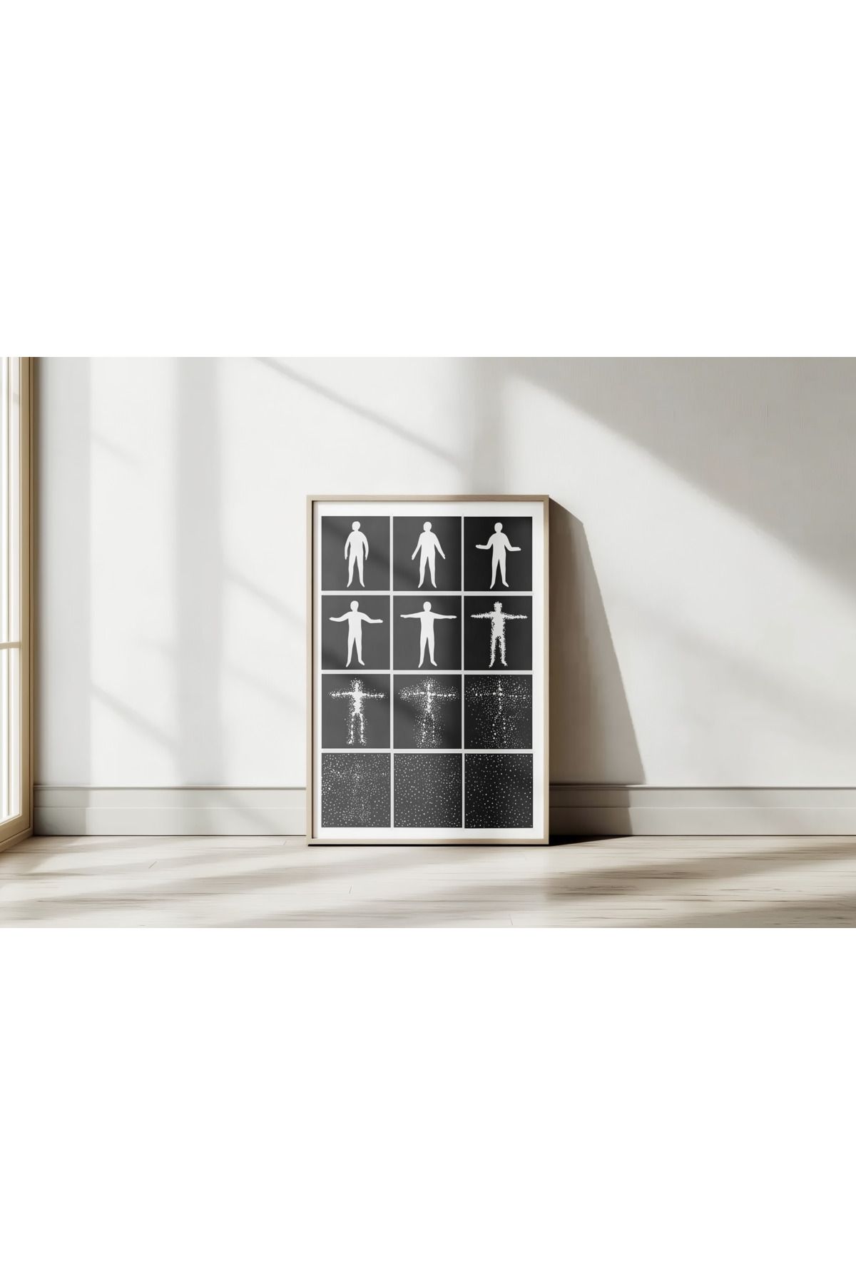 512 STORE Estetik Siyah Beyaz Modern Tasarım Duvar Dekor Çerçevesiz Tablo Poster Serisi