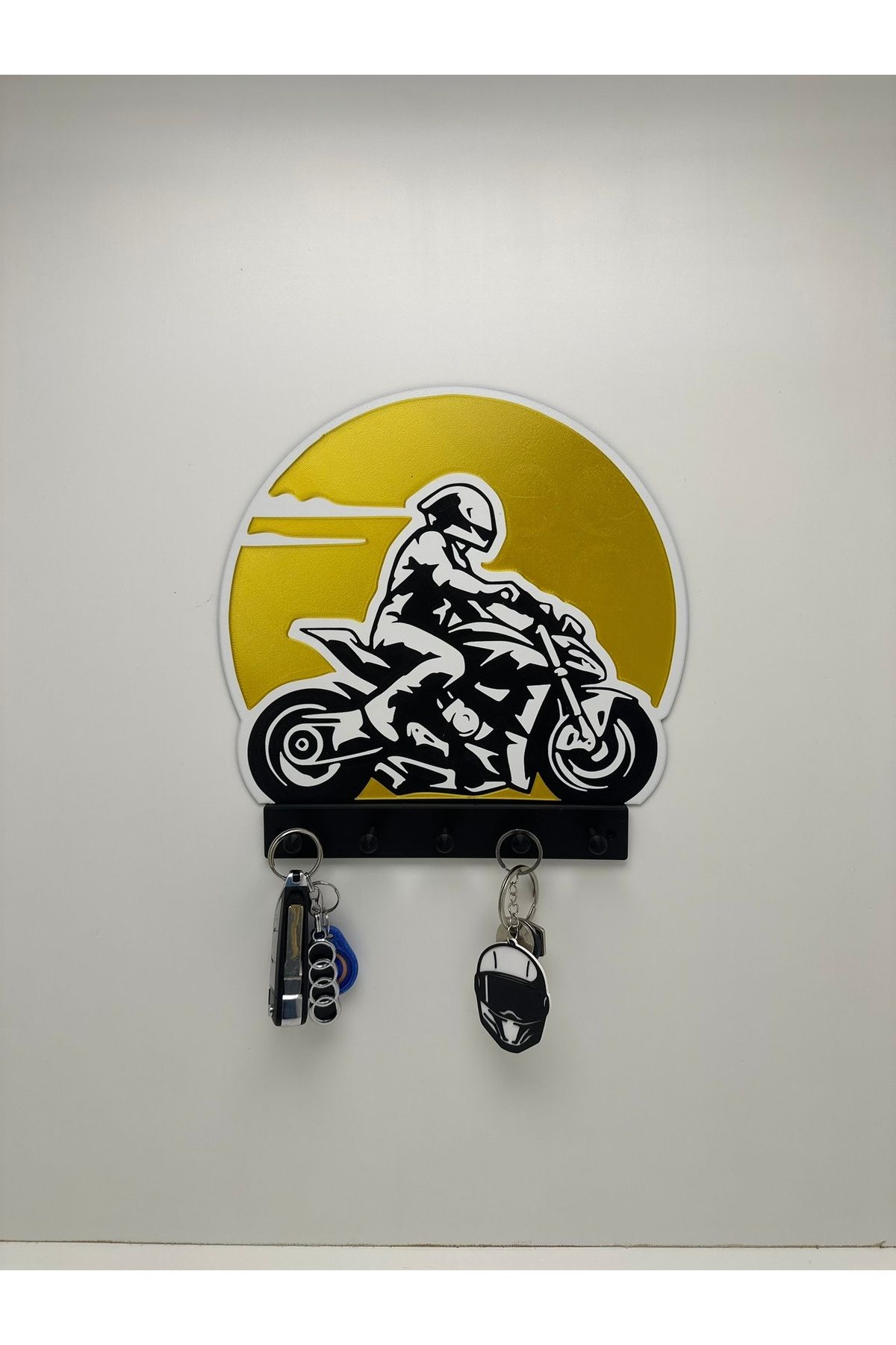 Butik 3D Dekoratif Motorcu Anahtar Askılığı V2