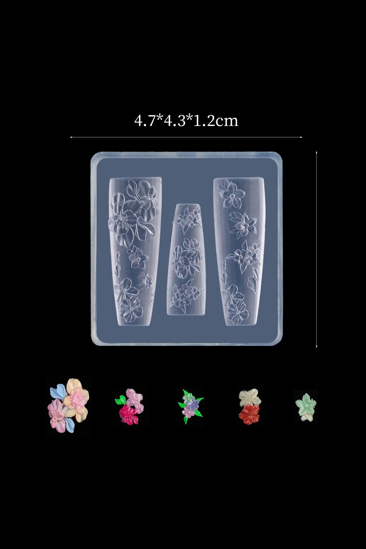 Easy Beauty Nail Art Charm Silikon Kalıp Nail Art Desen Kalıbı, Charm Tırnak Süsleme 3D Silikon Kalıp