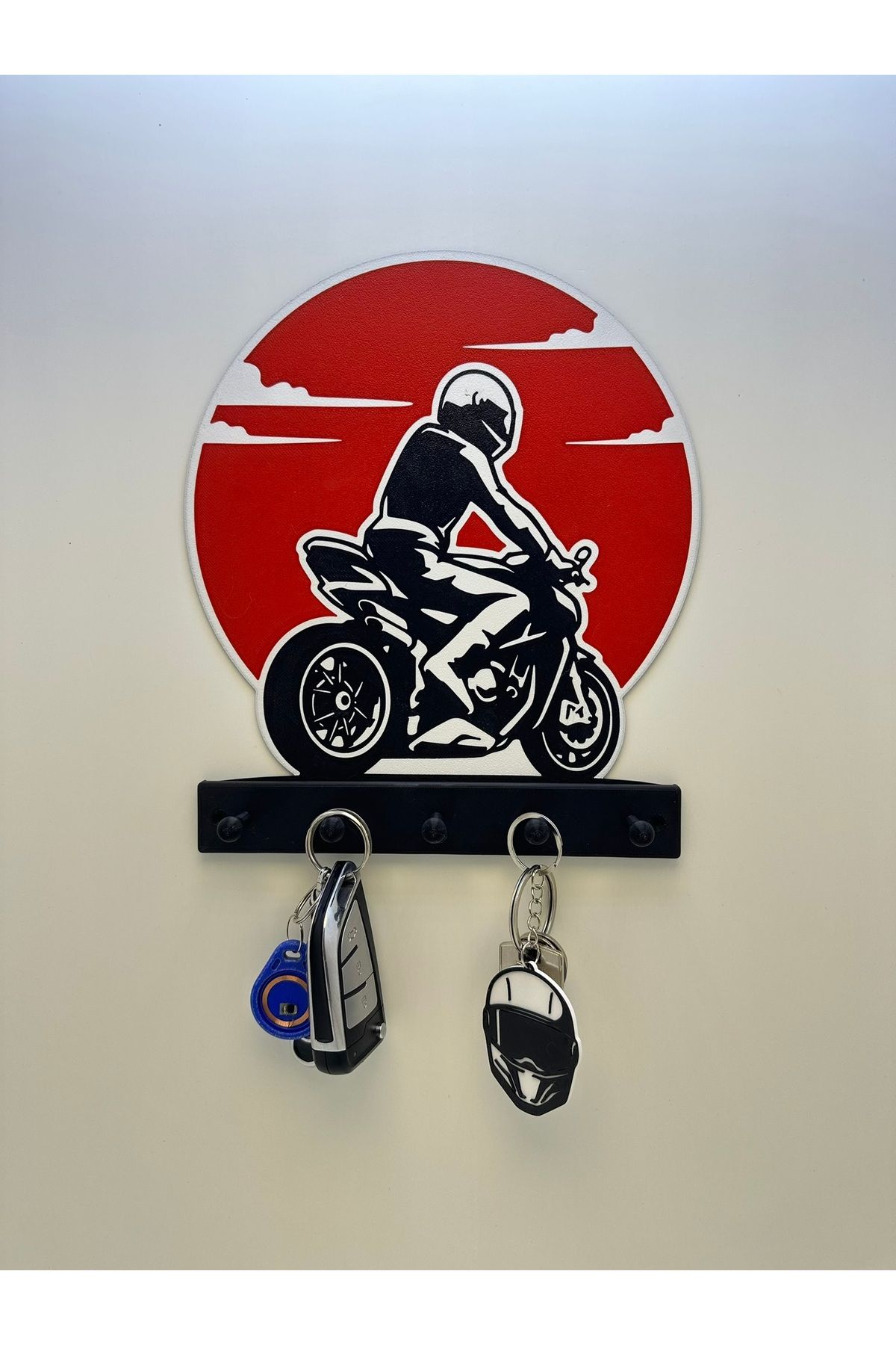 Butik 3D Dekoratif Motorcu Anahtar Askılığı V1