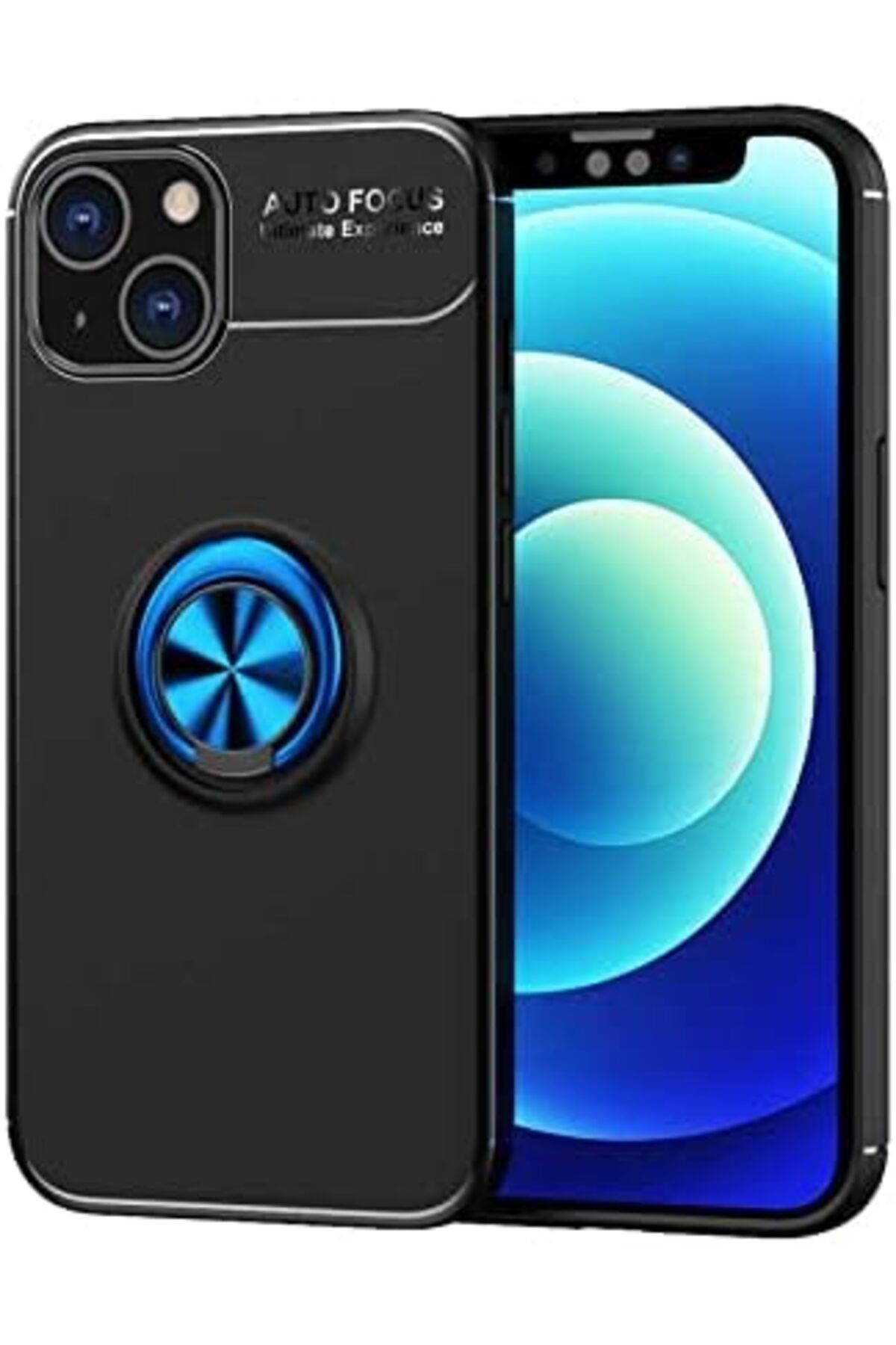 Mena Rise TuonShop iPhone 14 ile uyumlu Novel TPU Koruma Yüzüklü Stand Olabilen Toz ve Kirden Koruyan Silik