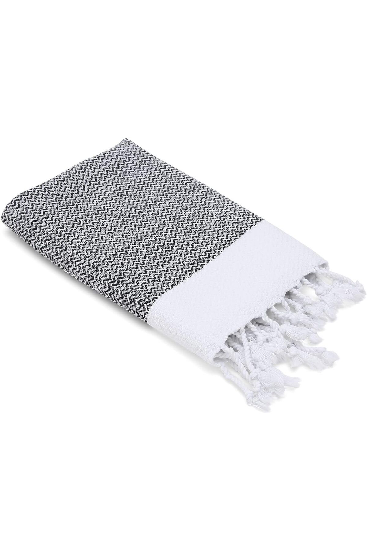 Mena Rise HOME %100 Pamuk Peşkir El Havlusu, Mutfak Havlusu, Baş Havlusu 45x100 cm. (Siyah) 1064272