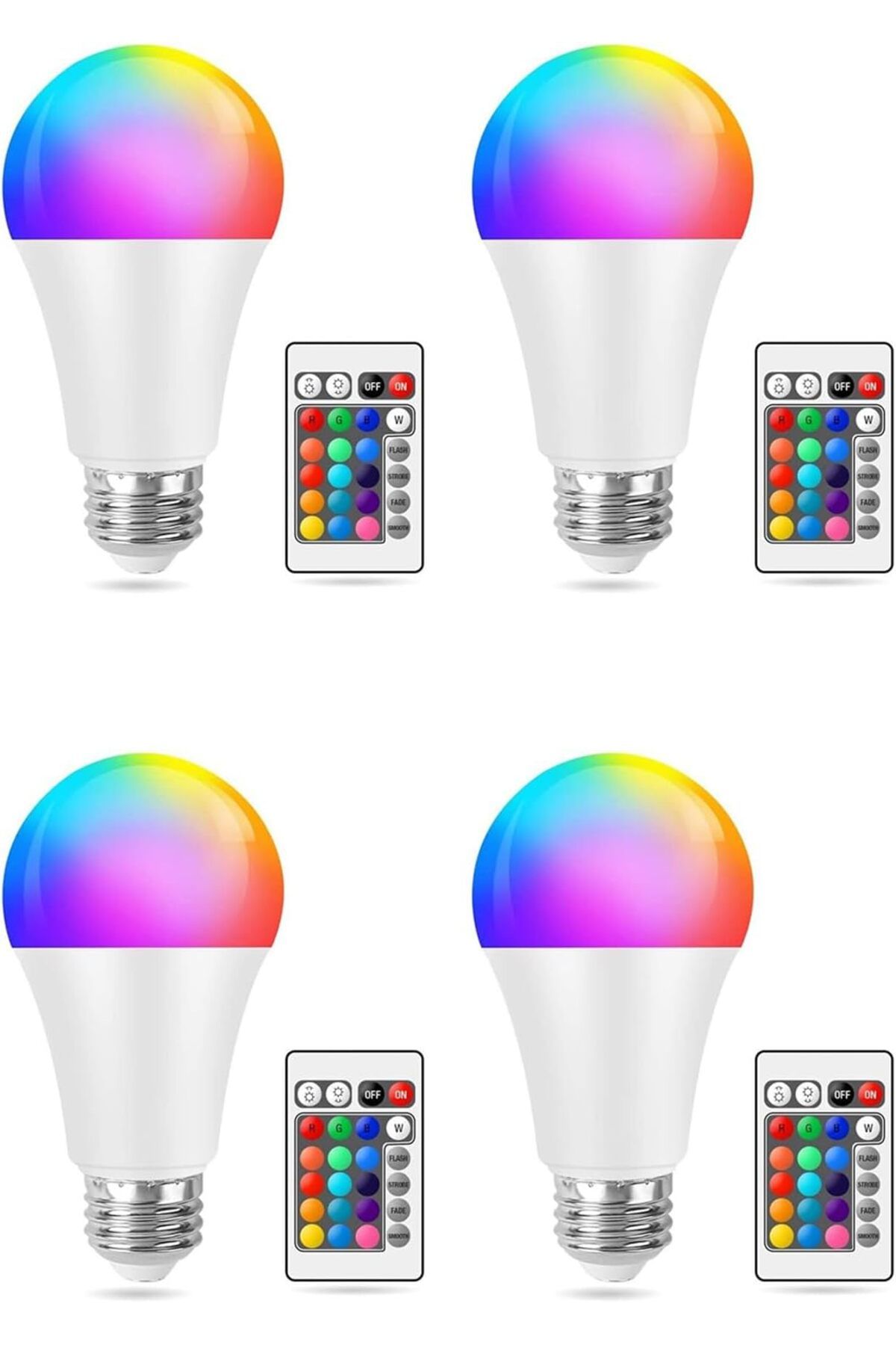 Mena Rise TuonShop Vista Uzaktan Kumandalı Renk Değiştiren Rgb Led Ampül 9w 16 Renk (4) 1122991