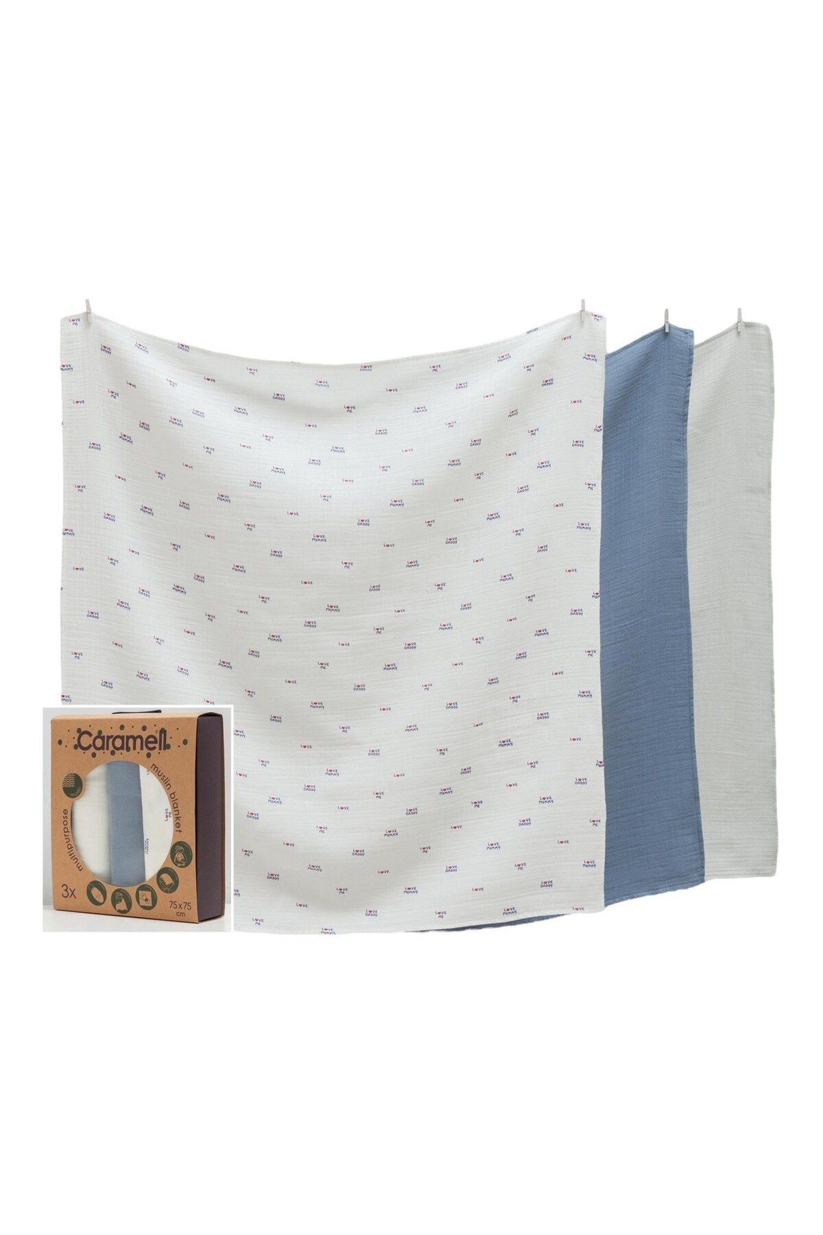 Caramell Basic Müslin Bebek Battaniye 75x75 Cm 2152