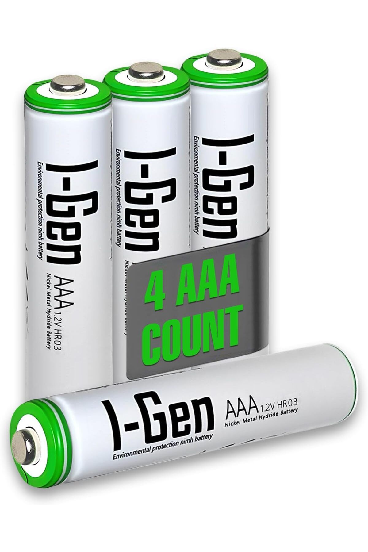 Mena Rise B110 4 Adet AAA 650 Mah Şarj Edilebilir İnce Kalem Pil 1.2V Ni-MH Şarjlı Pil 1064272