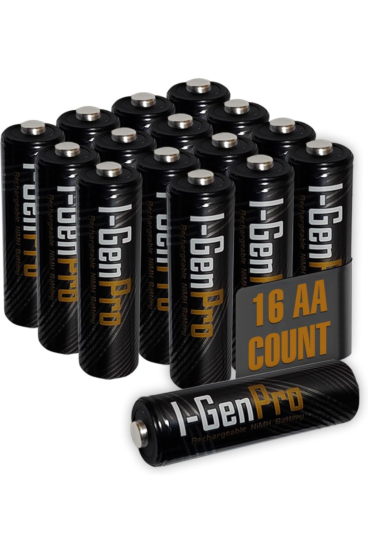 Mena Rise Pro P133 16 Adet AA 2950 mAh Şarj Edilebilir Kalem Pil 1.2V Ni-MH Şarjlı Pil 1064272