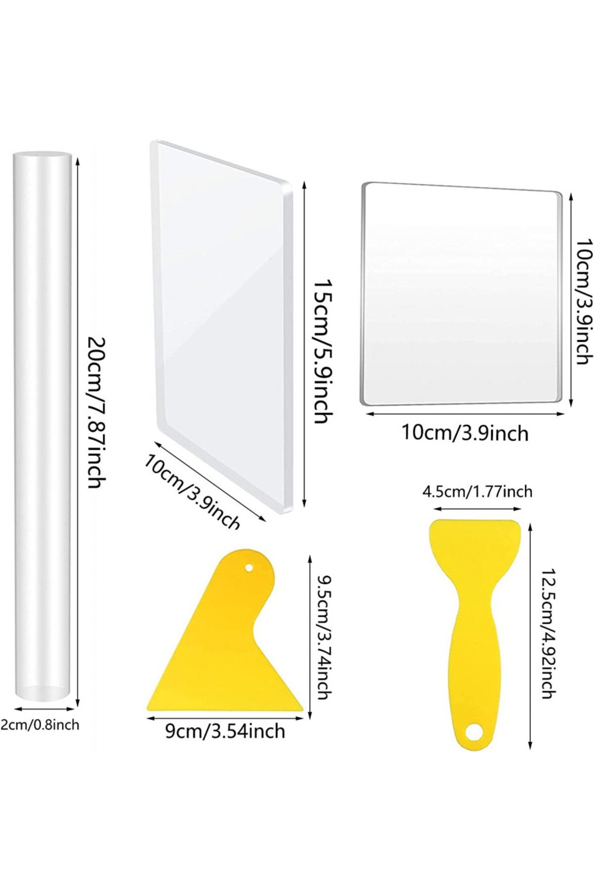 Fudian Olivier-Set de 5 paste de modelat Fudian Olivier, plastic/acril, transparent/galben 3