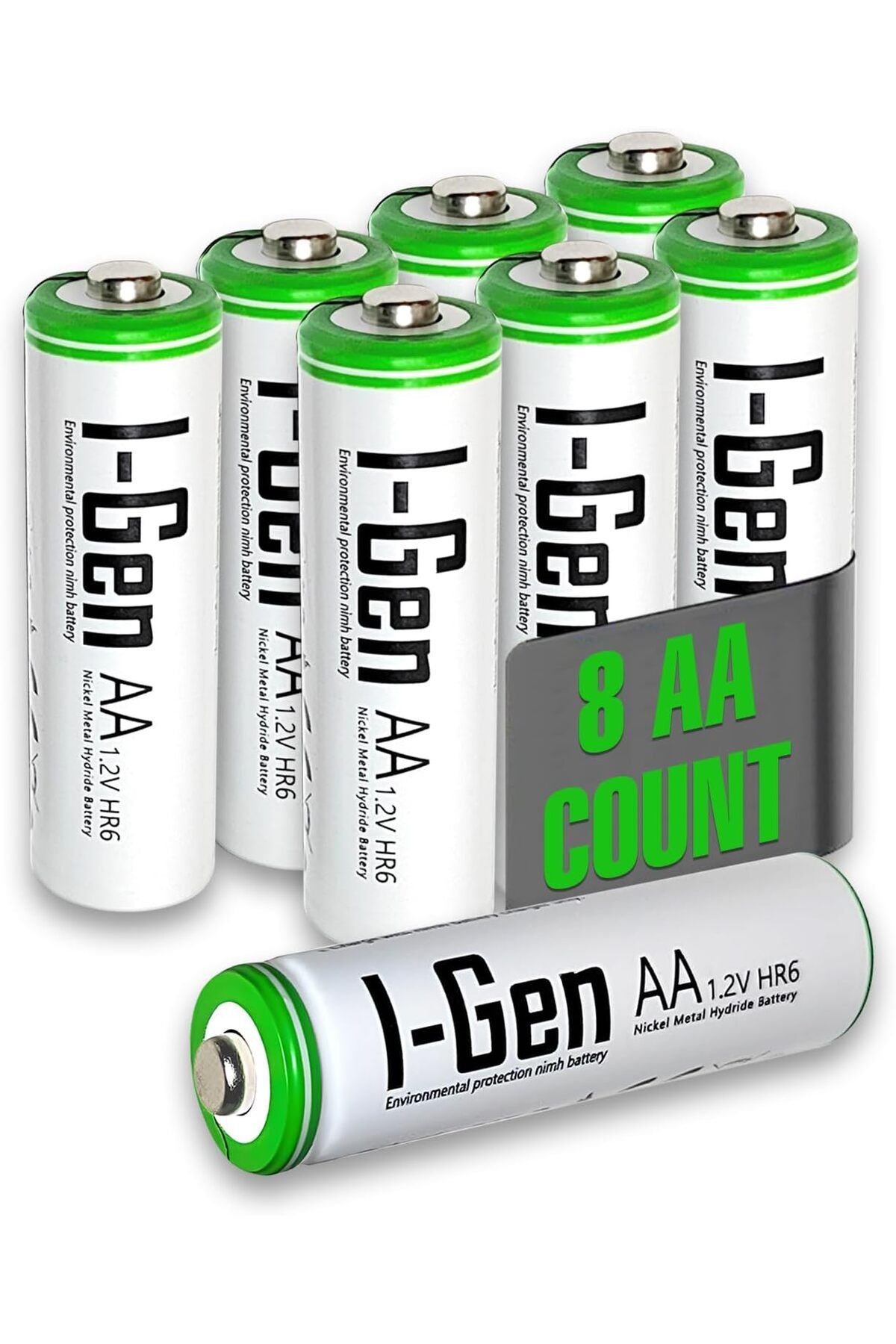 Mena Rise TuonShop B108 8 Adet AA 2700 mAh Şarj Edilebilir Kalem Pil 1.2V Ni-MH Şarjlı Pil 1122991