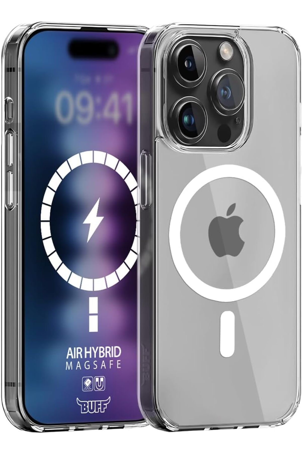 Mena Rise TuonShop iPhone 15 Pro Max (6.7") MagSafe Uyumlu Air Hybrid Darbe Emici TPU + PC Şeffaf Kılıf 11