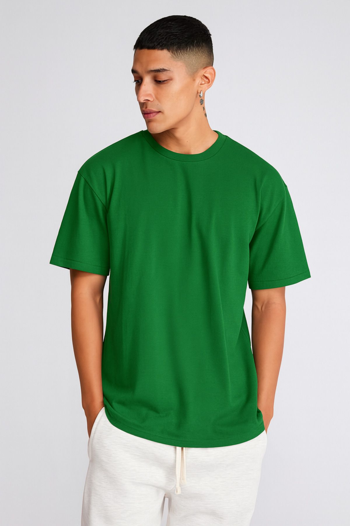 rugatchi Pamuklu Basic Bisiklet Yaka T-Shirt