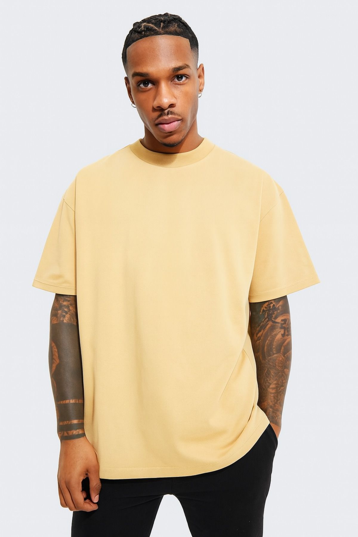 rugatchi Pamuklu Basic Bisiklet Yaka T-Shirt
