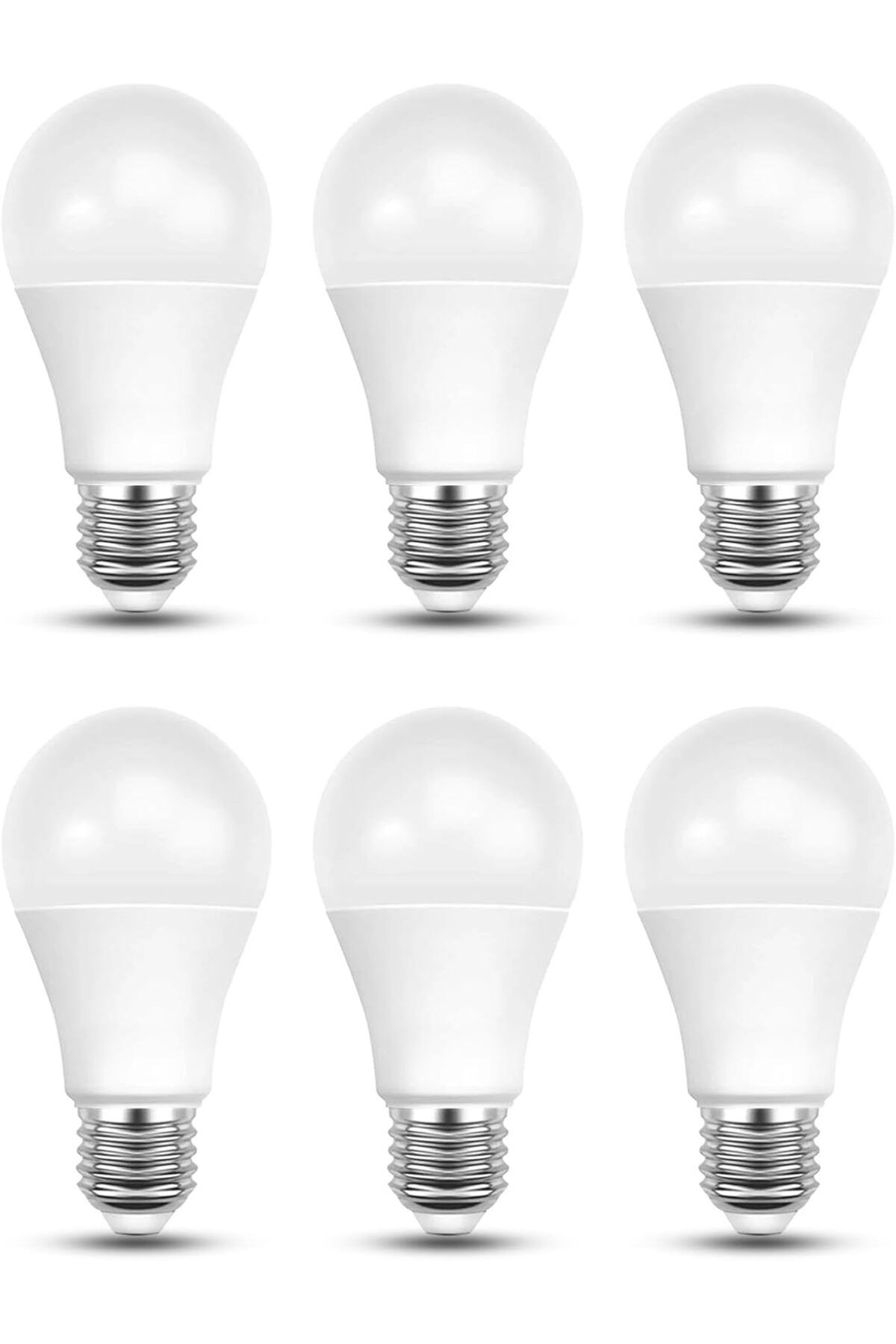 Mena Rise LED Ampül 9W/60W, E27 Normal Duy (Beyaz | 6500K, 6 Adet) 1064272