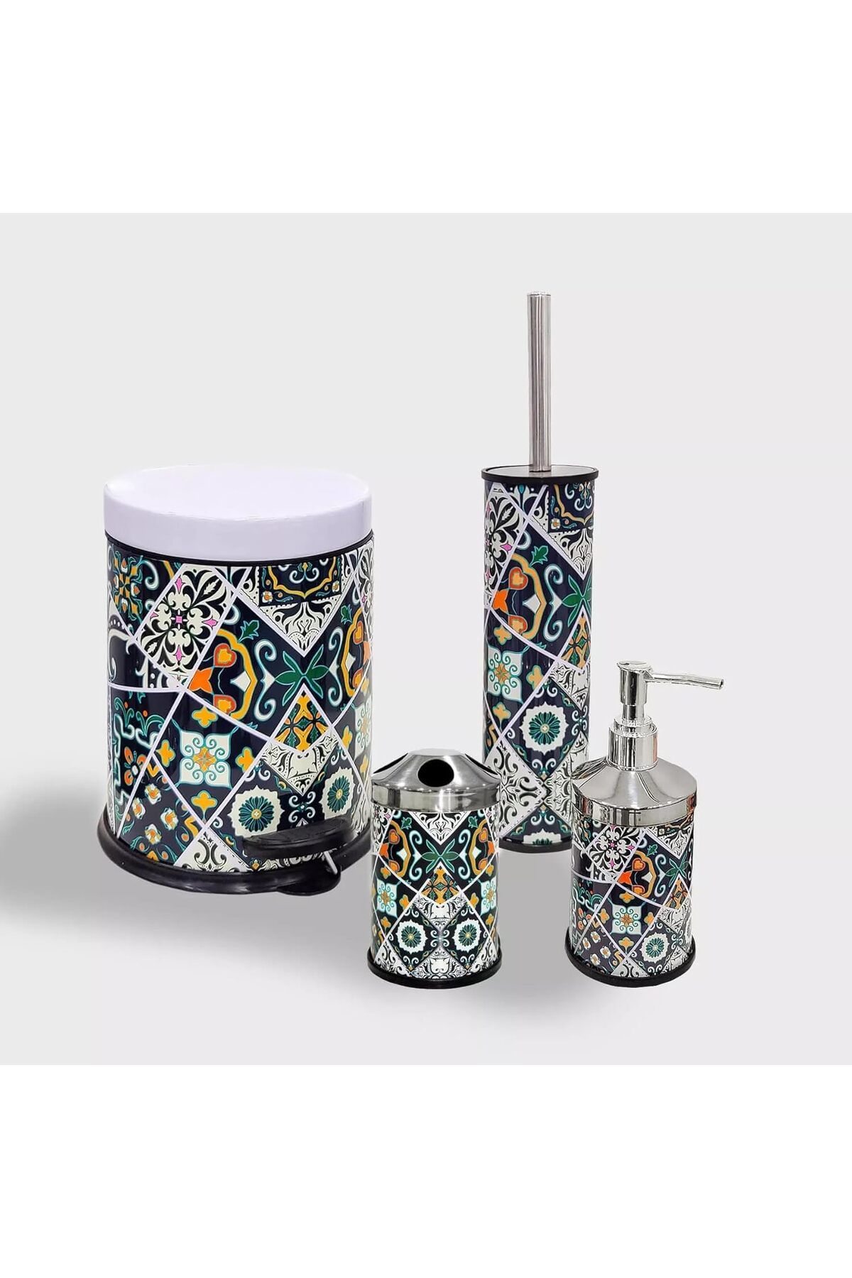 Mena Rise 4'lü Banyo Seti Desenli (NV1009RD) 1064272