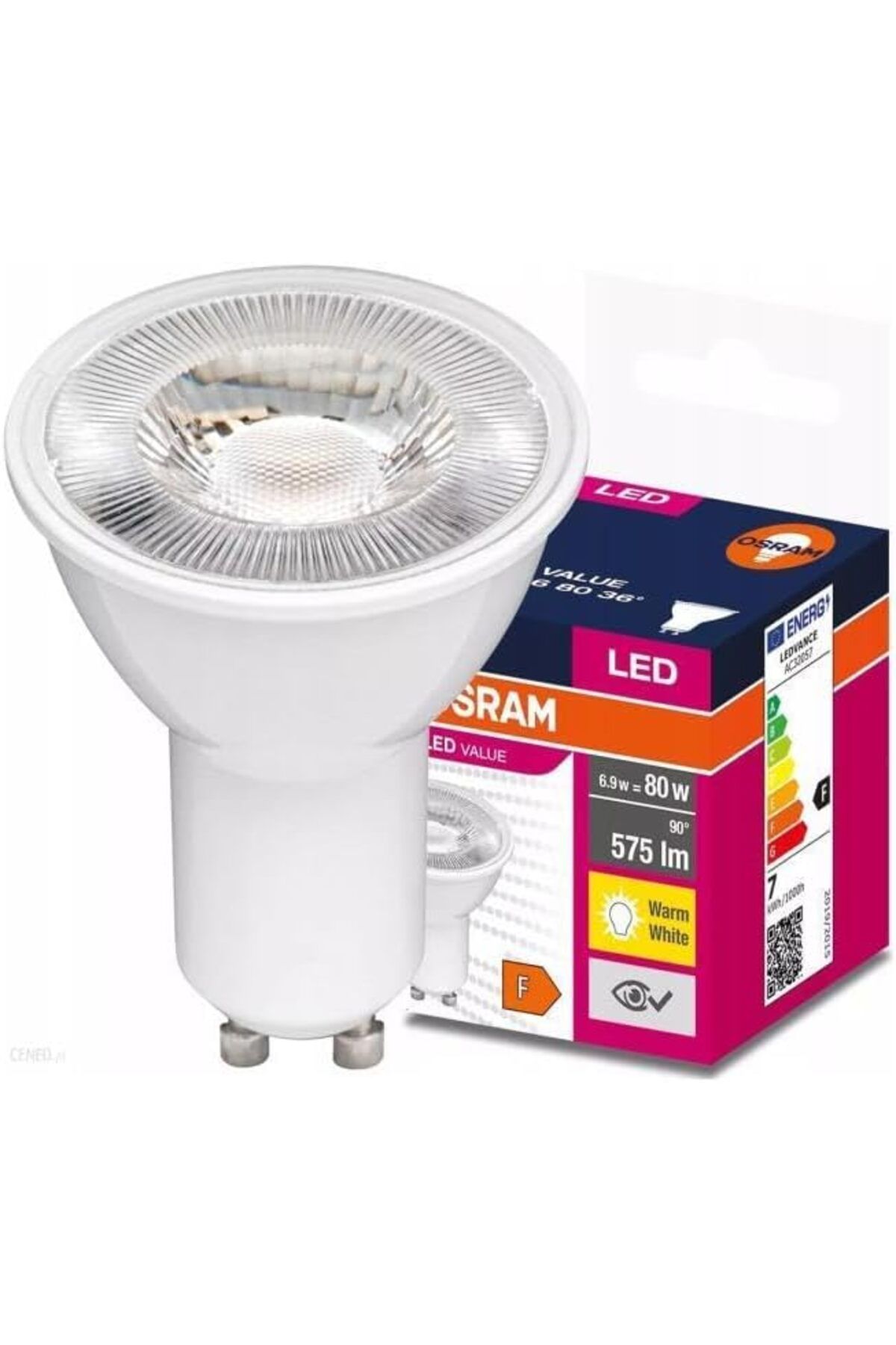 Mena Rise Ledvalue 6,9W(80W) Par16 Led Spot Ampul Sarı 3000K - GU10 Duy 1064272