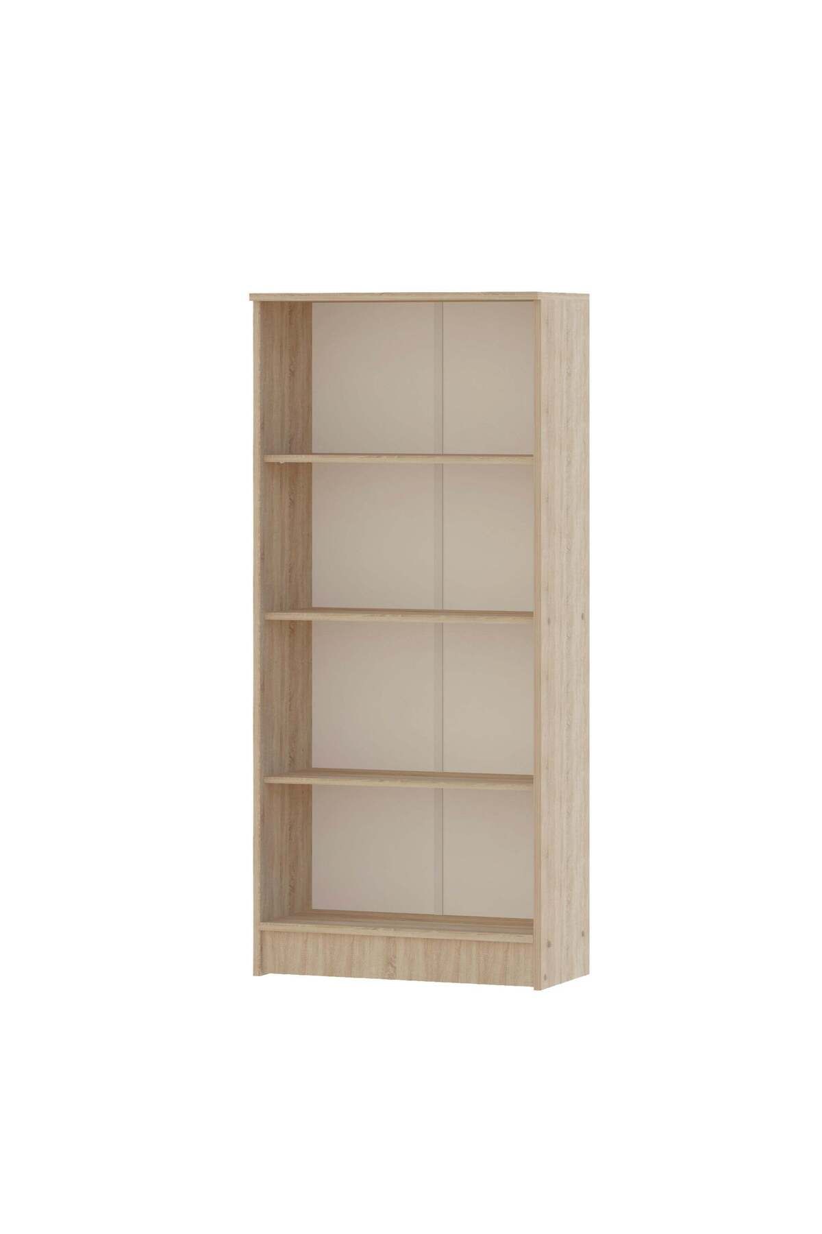 haaus.ro Biblioteca Haaus Flint, 3 Polite, Stejar Sonoma, 70 X 32 X 159 Cm - One Size