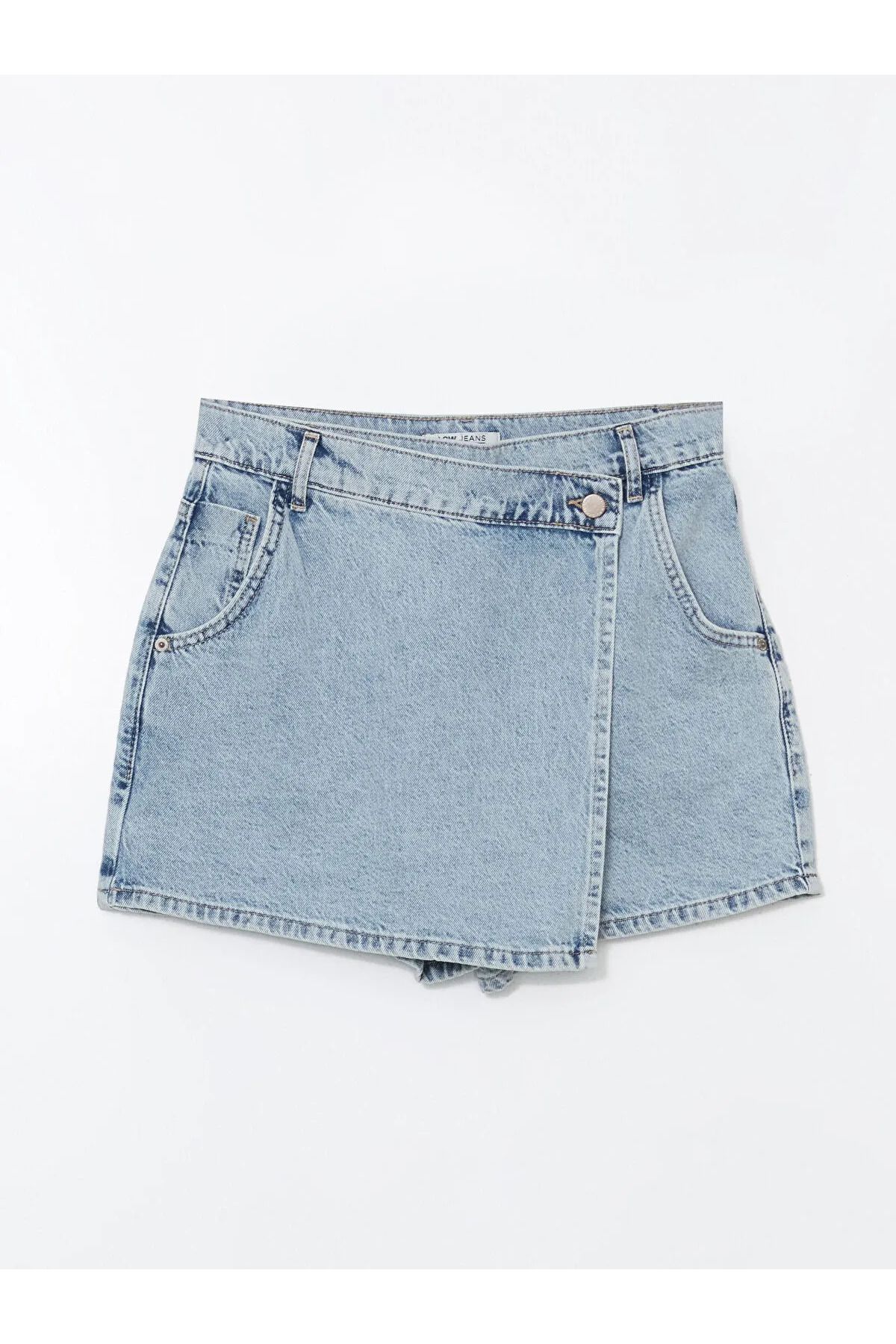LC Waikiki Standart Fit Kadın Jean Şort Etek